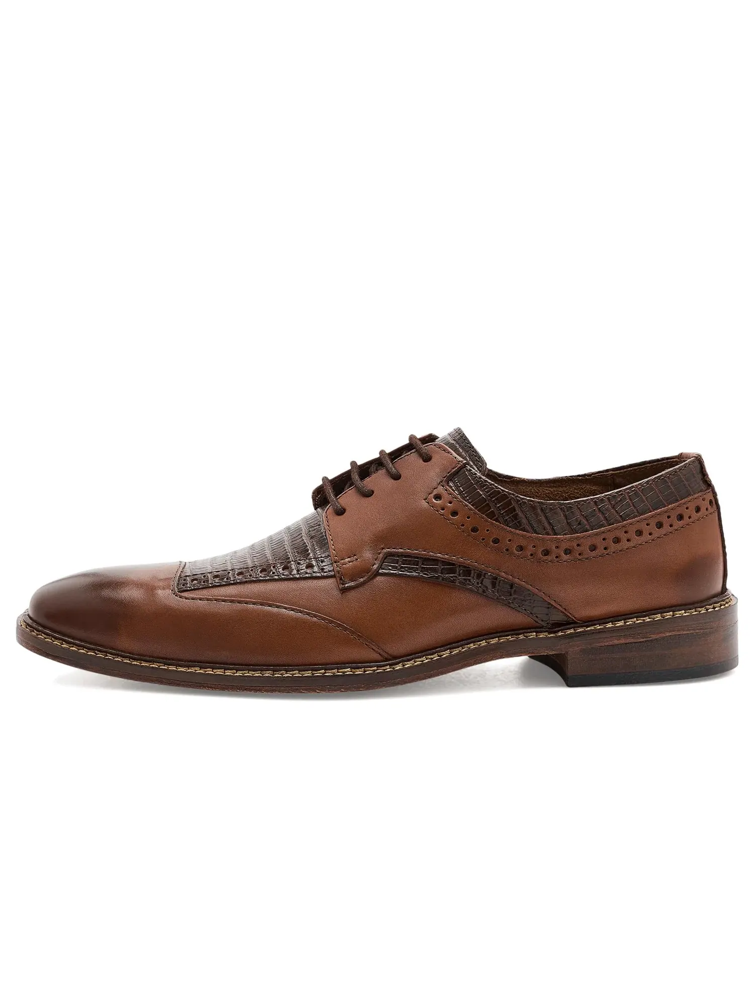 Оксфорды с измененным закрытым носком Gambetta Modified Cap Toe Oxford Stacy Adams — изображение 4 из 4, коричневый