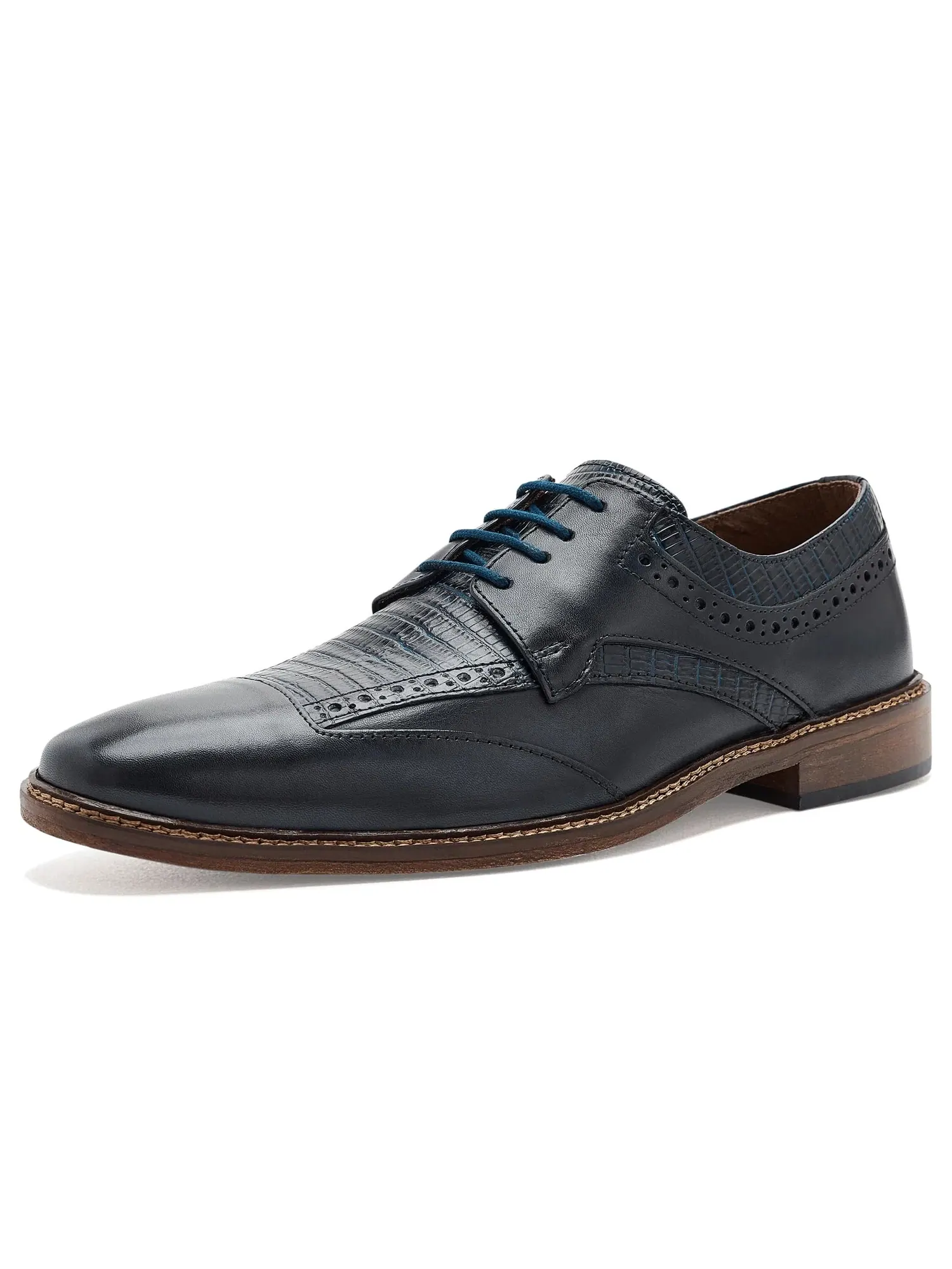 Оксфорды с измененным закрытым носком Gambetta Modified Cap Toe Oxford Stacy Adams — изображение 1 из 4, темно-синий