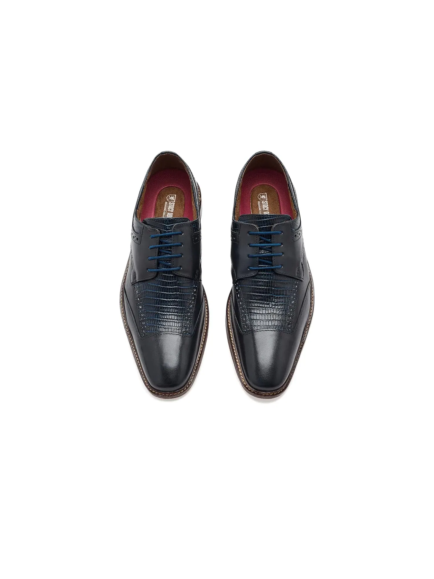 Оксфорды с измененным закрытым носком Gambetta Modified Cap Toe Oxford Stacy Adams — изображение 2 из 4, темно-синий