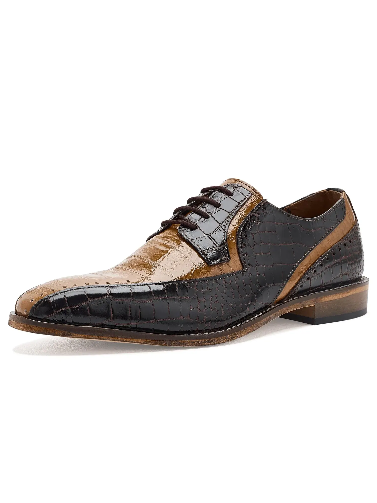 Оксфорды с носком «байк» Talamanco Bike Toe Oxford Stacy Adams — изображение 1 из 4, коричневый мульти