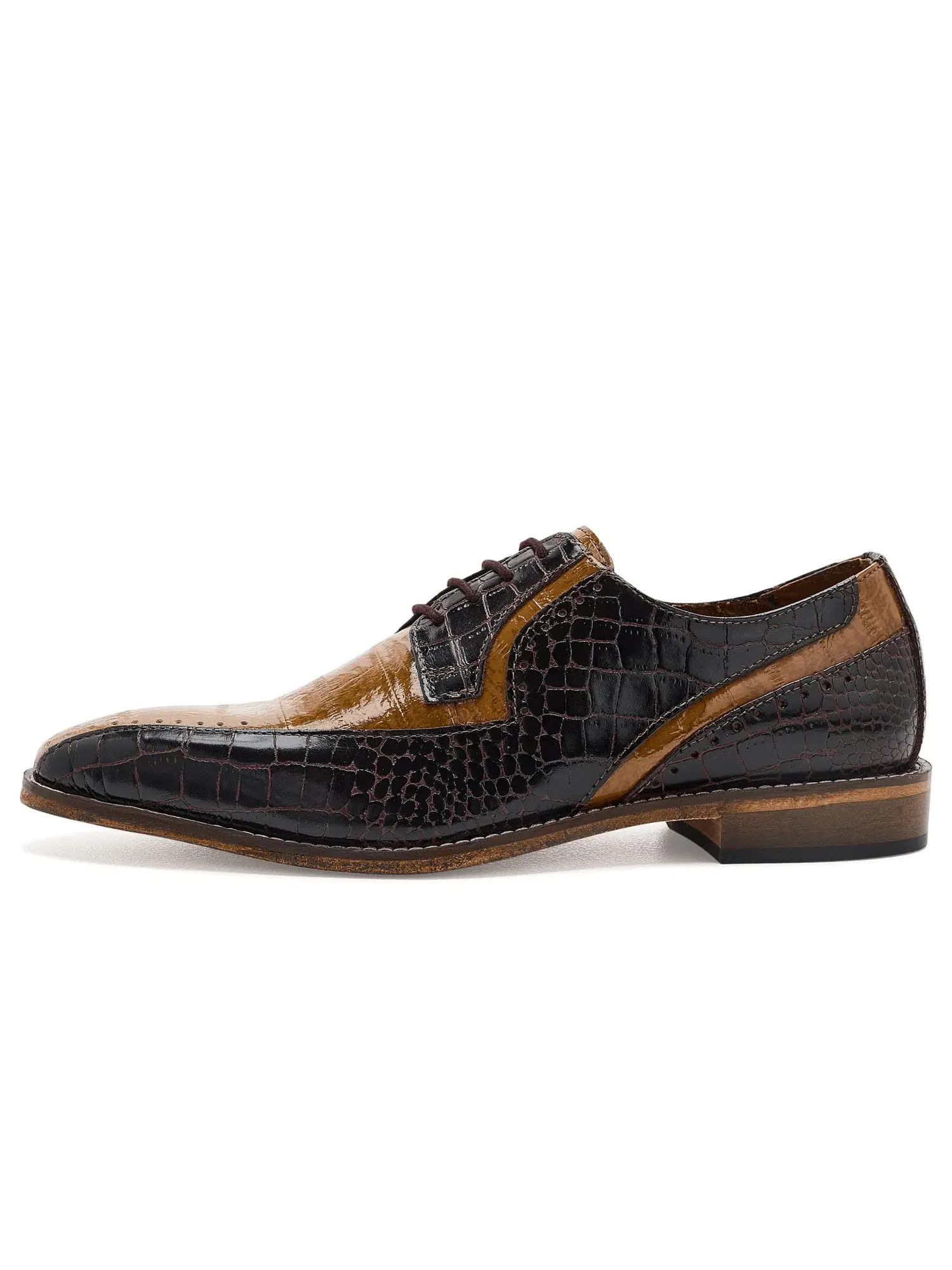 Оксфорды с носком «байк» Talamanco Bike Toe Oxford Stacy Adams — изображение 4 из 4, коричневый мульти