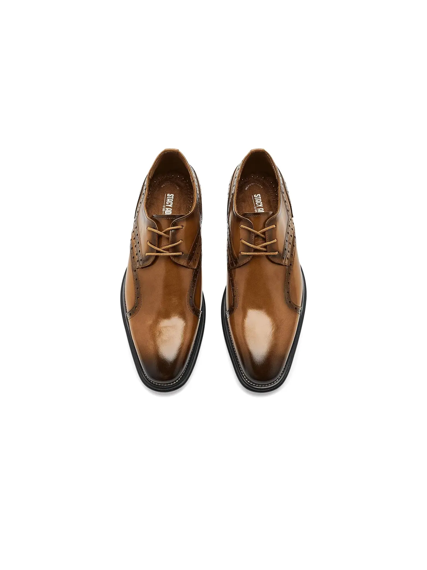 Оксфорды с гладким носком Alexander Plain Toe Oxford Stacy Adams — изображение 2 из 4, бежевый