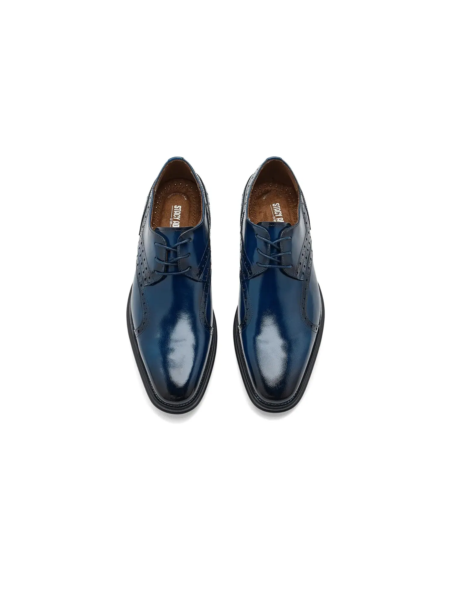 Оксфорды с гладким носком Alexander Plain Toe Oxford Stacy Adams — изображение 2 из 4, синий