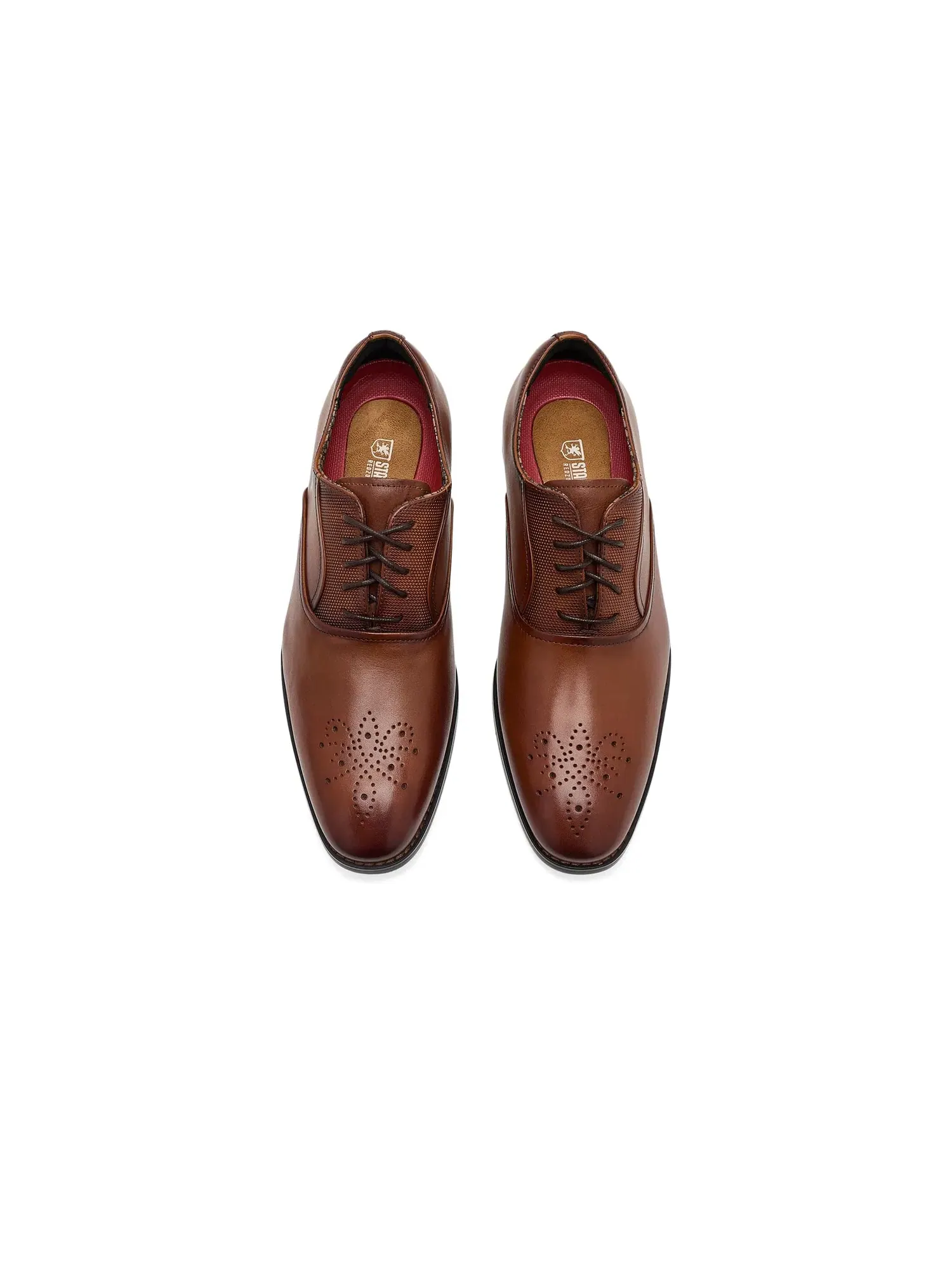 Оксфорды с гладким носком Langford Plain Toe Oxford Stacy Adams — изображение 2 из 4, коричневый