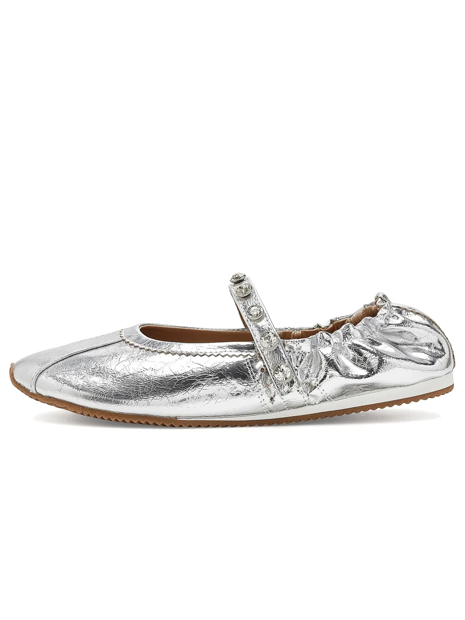 Балетки Anaya (для маленьких и больших детей) Steve Madden Kids — изображение 4 из 4, серебряный
