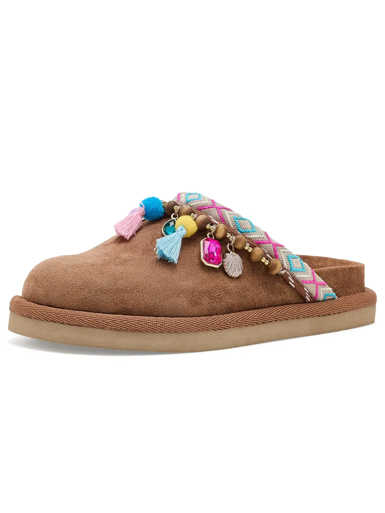 Тапочки Sleigh (для маленьких и больших детей) Steve Madden Kids — изображение 1 из 4, коричневый