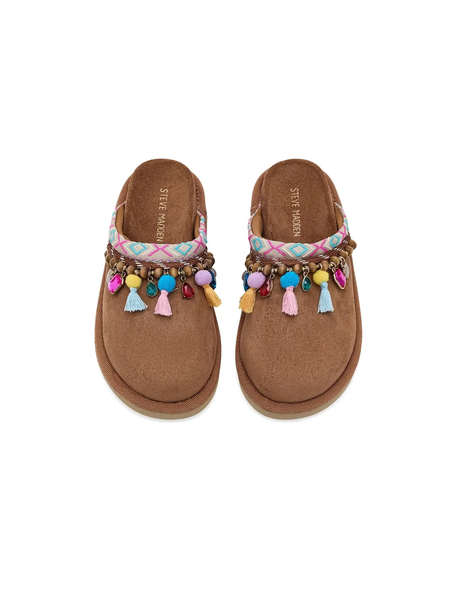 Тапочки Sleigh (для маленьких и больших детей) Steve Madden Kids — изображение 2 из 4, коричневый