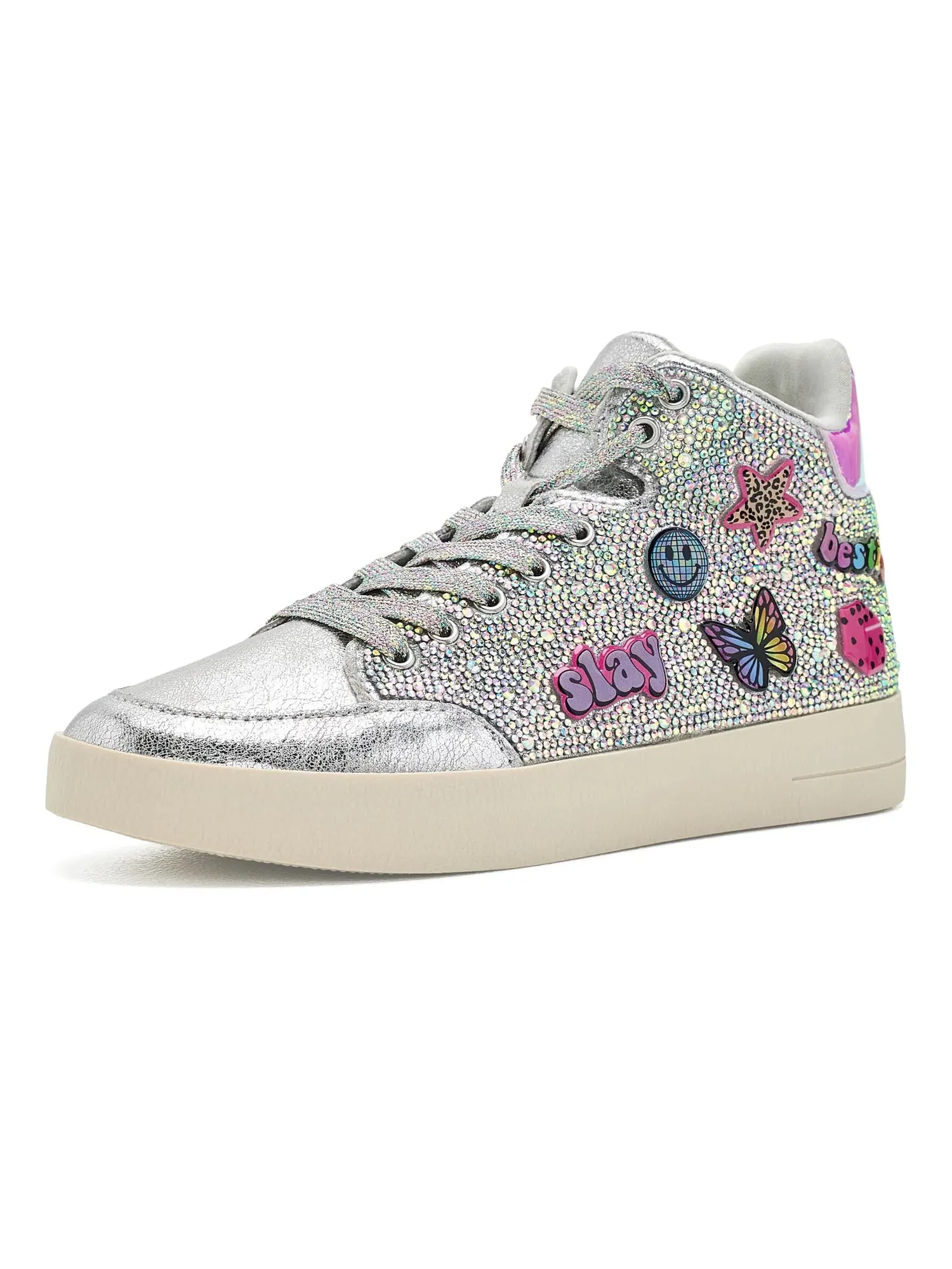 Кроссовки Delight (для маленьких и больших детей) Steve Madden Kids — изображение 1 из 4, серебряный
