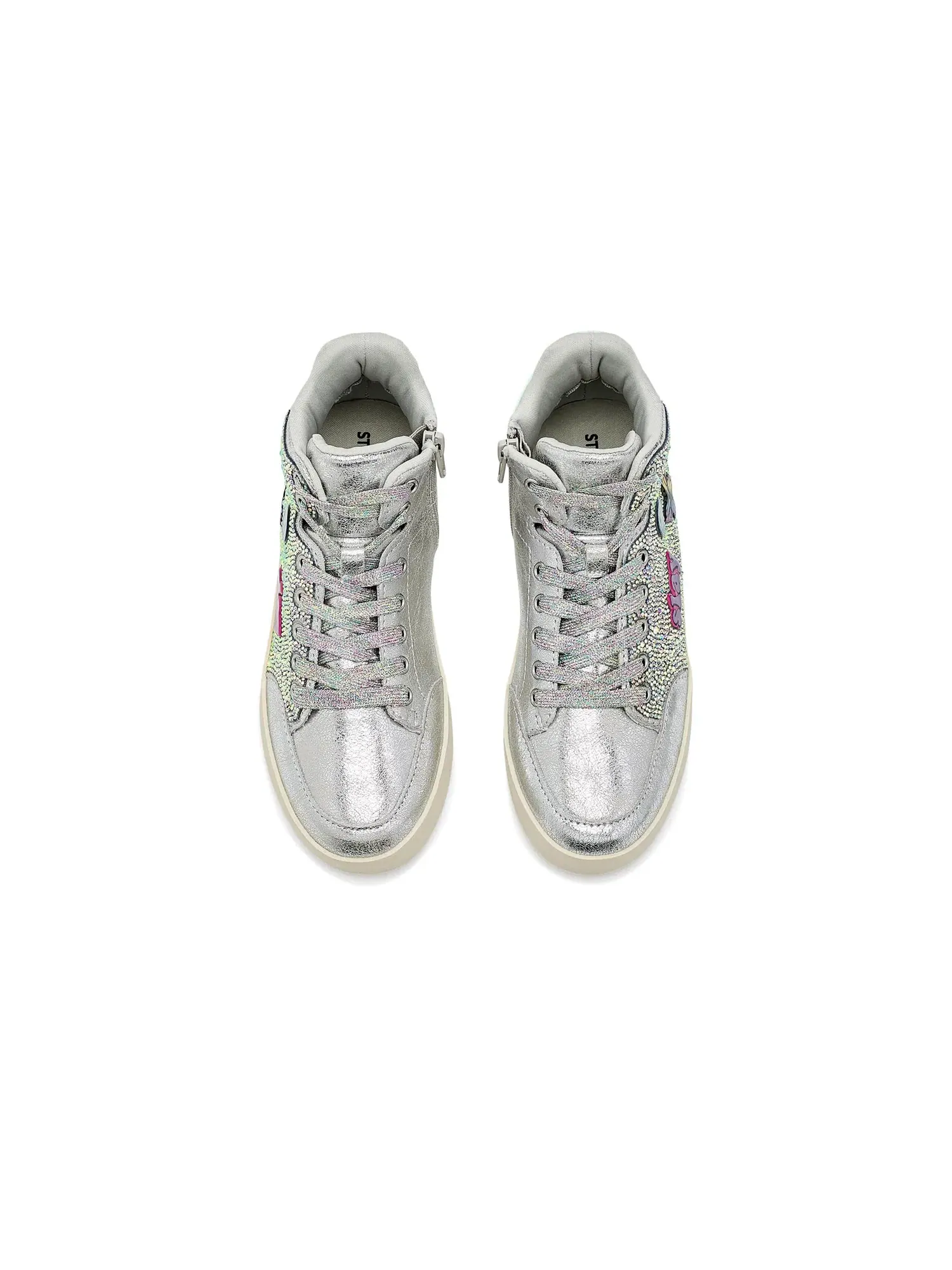 Кроссовки Delight (для маленьких и больших детей) Steve Madden Kids — изображение 2 из 4, серебряный