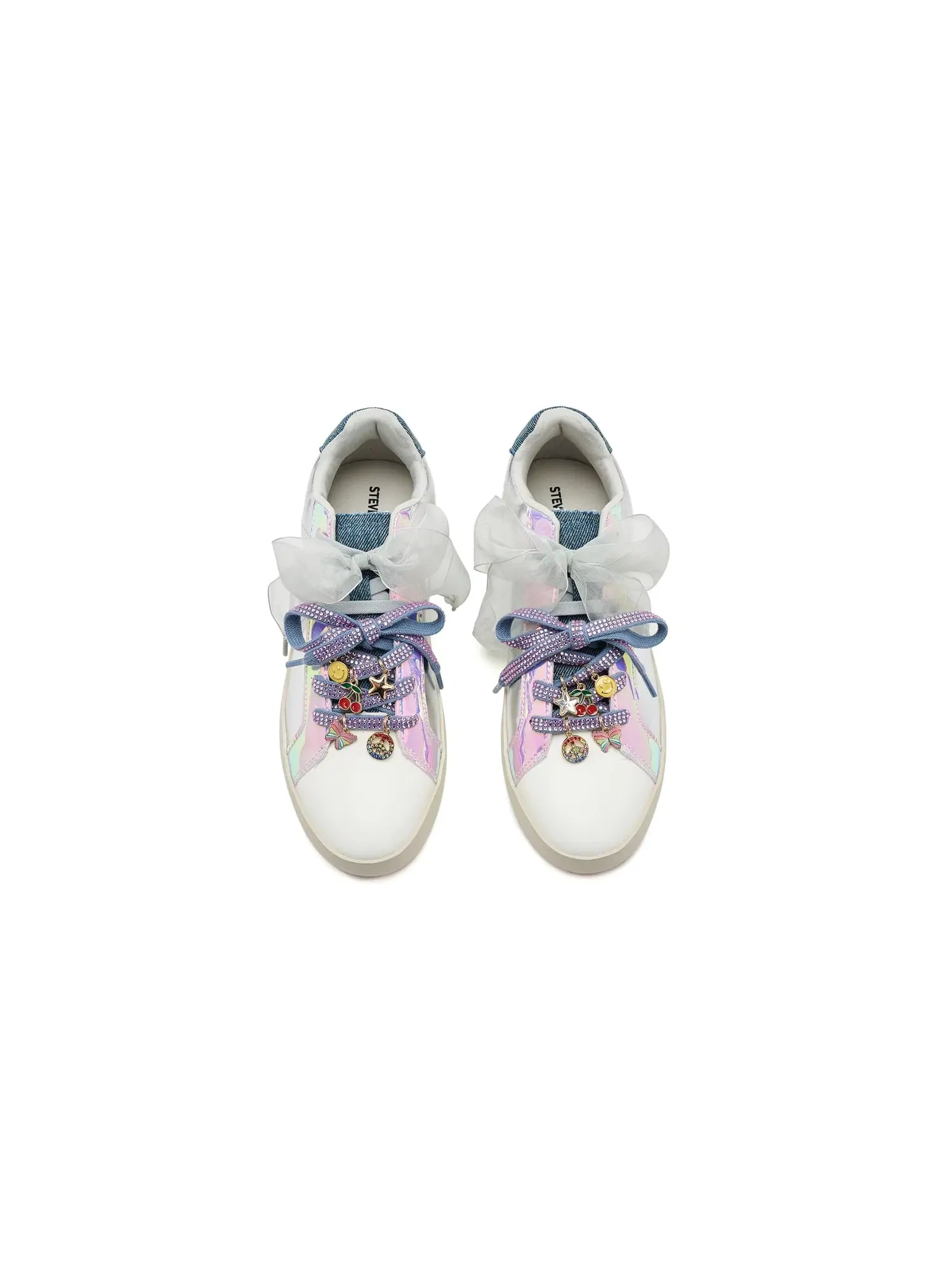 Кроссовки Rush (для маленьких и больших детей) Steve Madden Kids — изображение 2 из 4, серебристый мульти