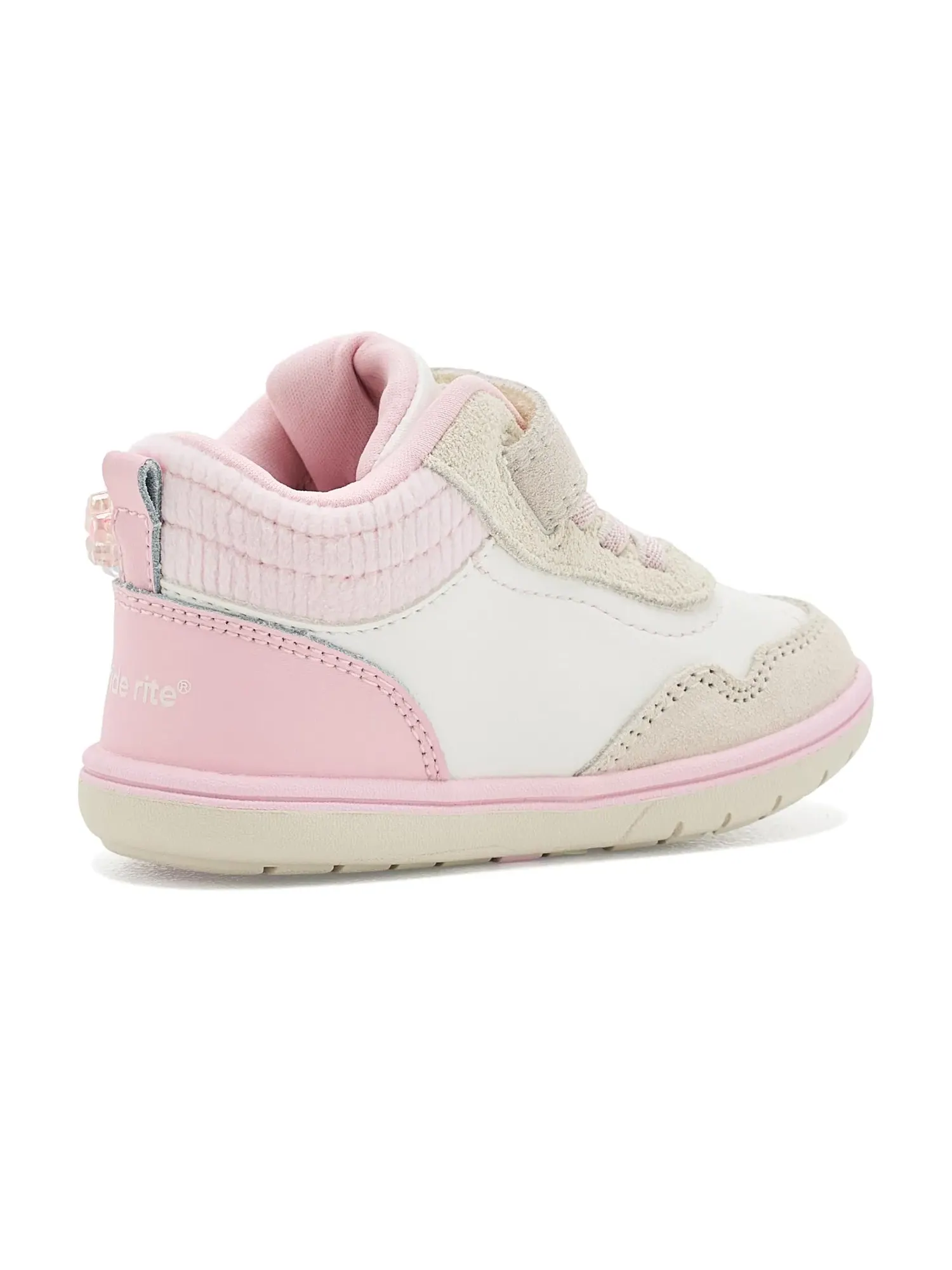 Кроссовки SRT London Mid (для малышей и маленьких детей) Stride Rite — изображение 3 из 4, белый/розовый