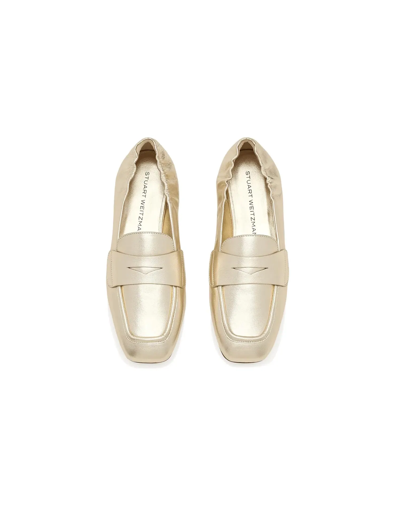 Лоферы Bryant Loafers Stuart Weitzman — изображение 2 из 4, светлый золотистый