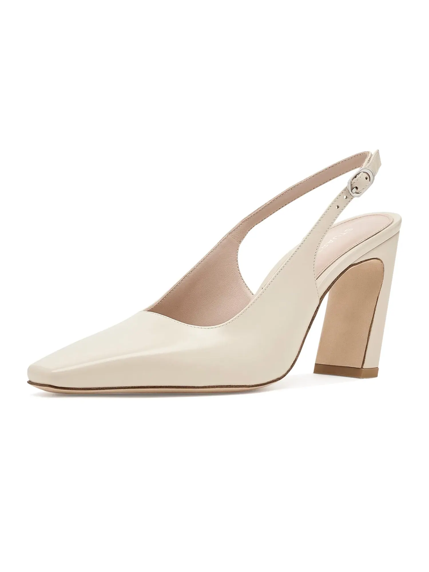 Туфли-слингбэки Stassi Slingback 85 Stuart Weitzman — изображение 1 из 4, льняной