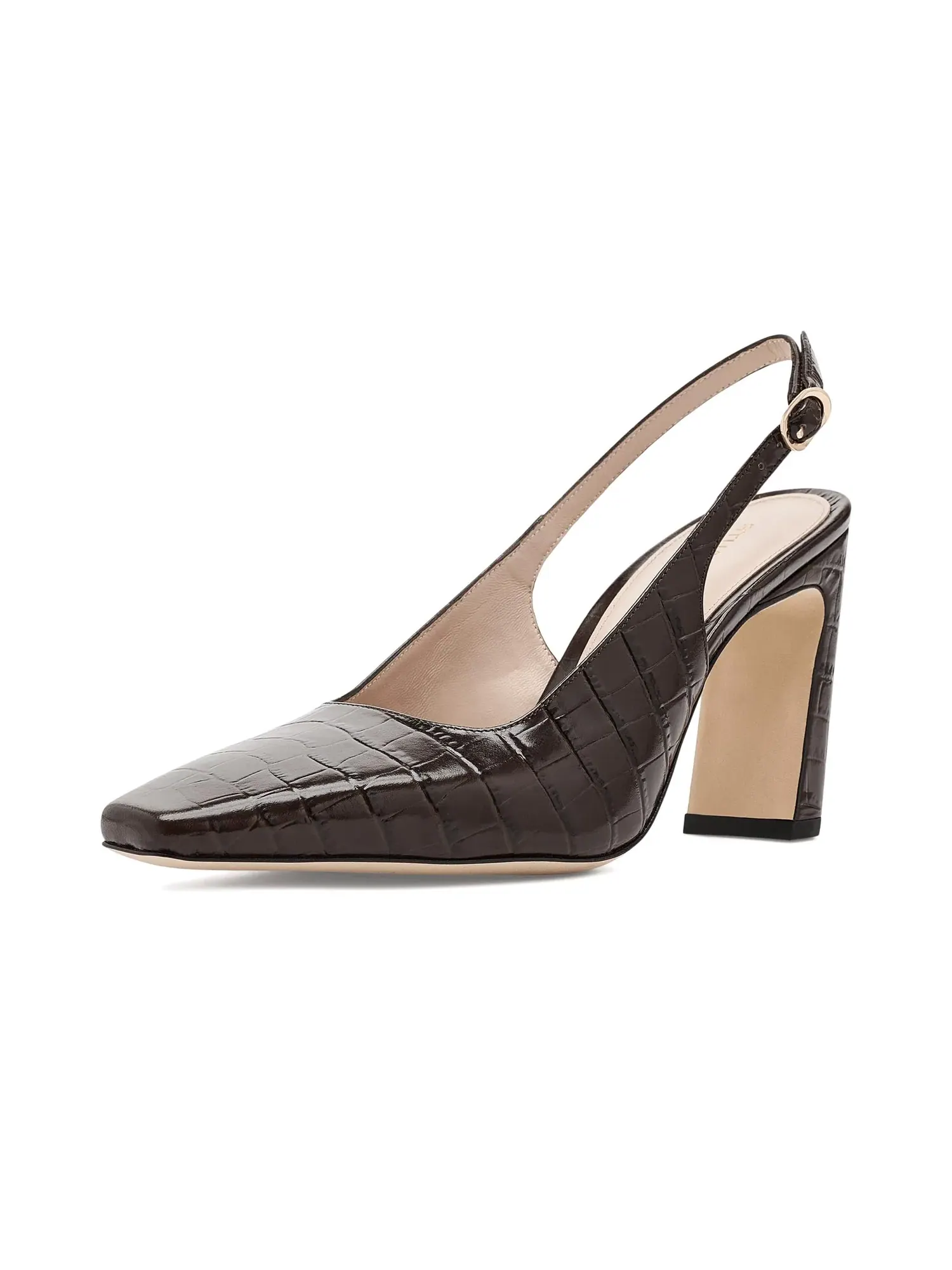 Туфли-слингбэки Stassi Slingback 85 Stuart Weitzman — изображение 1 из 4, ореховый