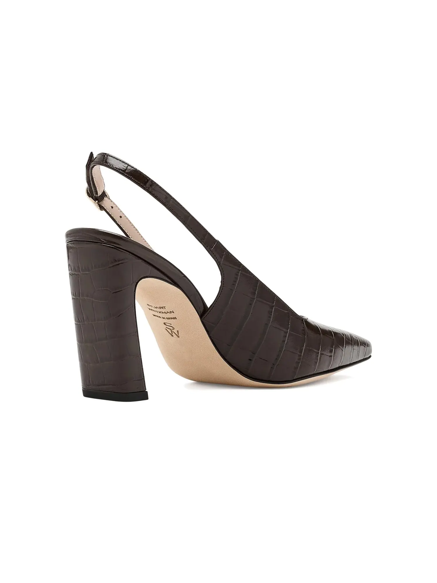 Туфли-слингбэки Stassi Slingback 85 Stuart Weitzman — изображение 3 из 4, ореховый