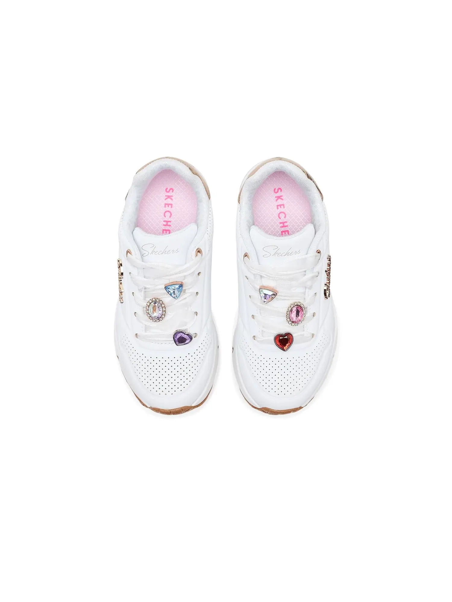 Кроссовки Uno Gen1-Bejeweled Pop 310923L (для маленьких и больших детей) Skechers Kids — изображение 2 из 4, белый