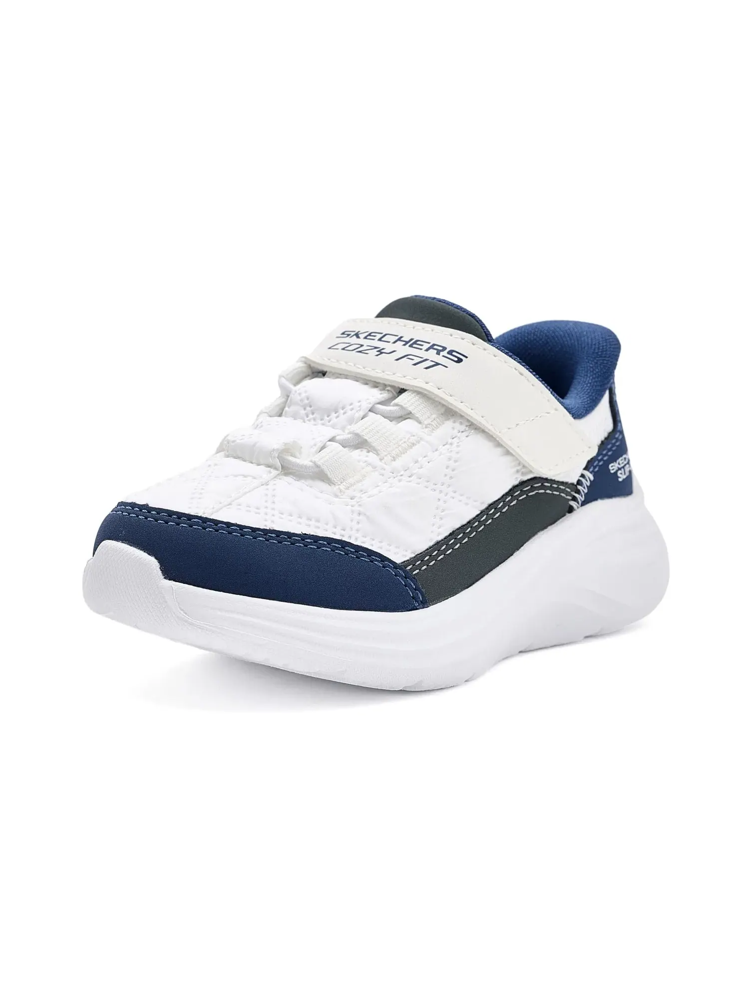 Кроссовки Hands-Free Slip-Ins-Comfy Sprints 404210N (для малышей) Skechers Kids — изображение 1 из 4, белый/темно-синий
