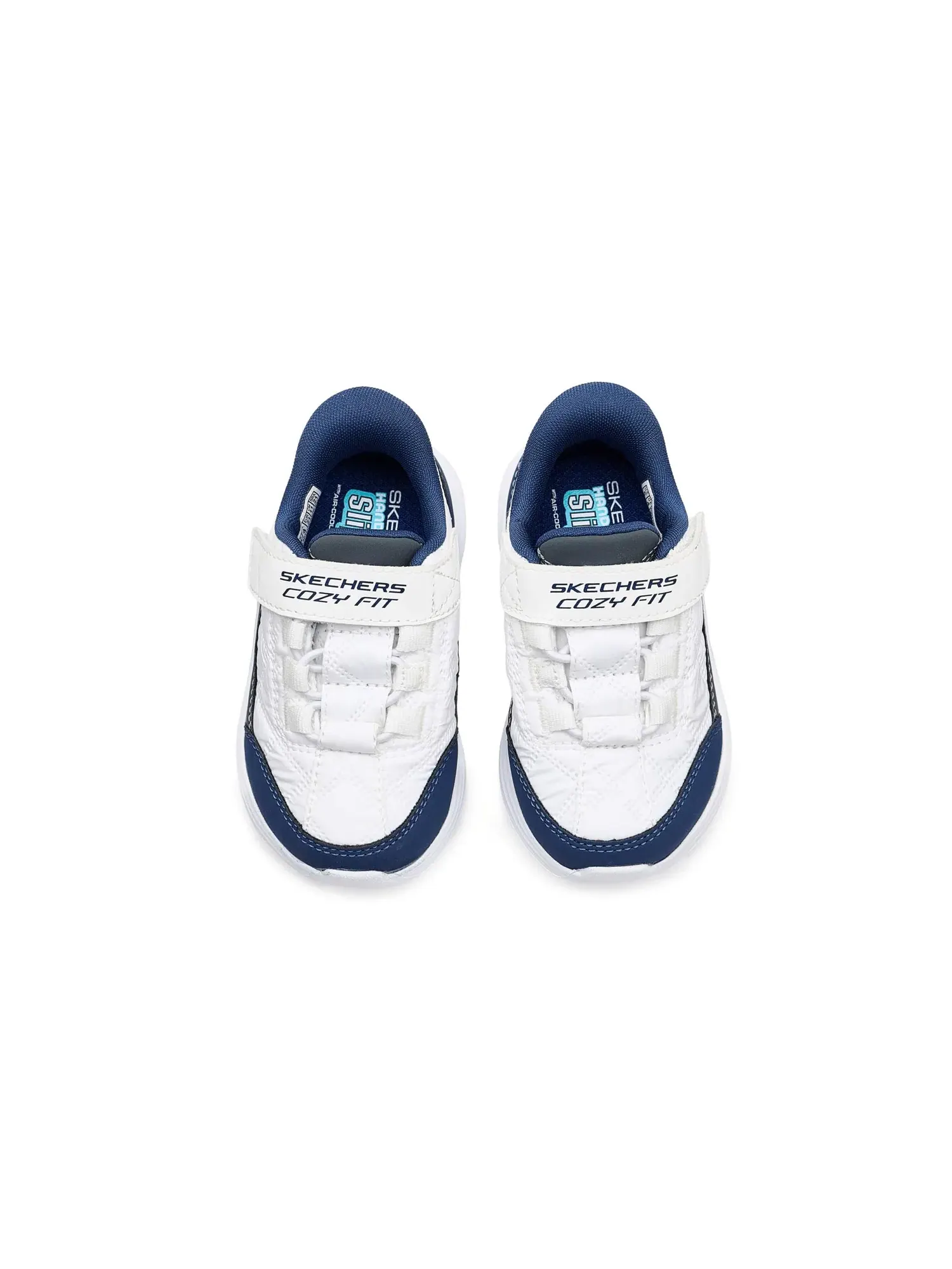 Кроссовки Hands-Free Slip-Ins-Comfy Sprints 404210N (для малышей) Skechers Kids — изображение 2 из 4, белый/темно-синий