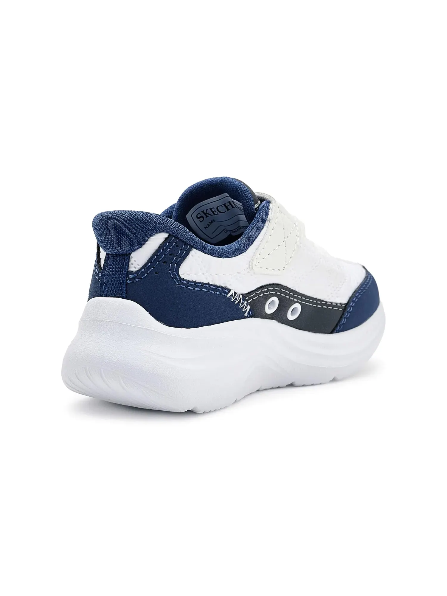 Кроссовки Hands-Free Slip-Ins-Comfy Sprints 404210N (для малышей) Skechers Kids — изображение 3 из 4, белый/темно-синий