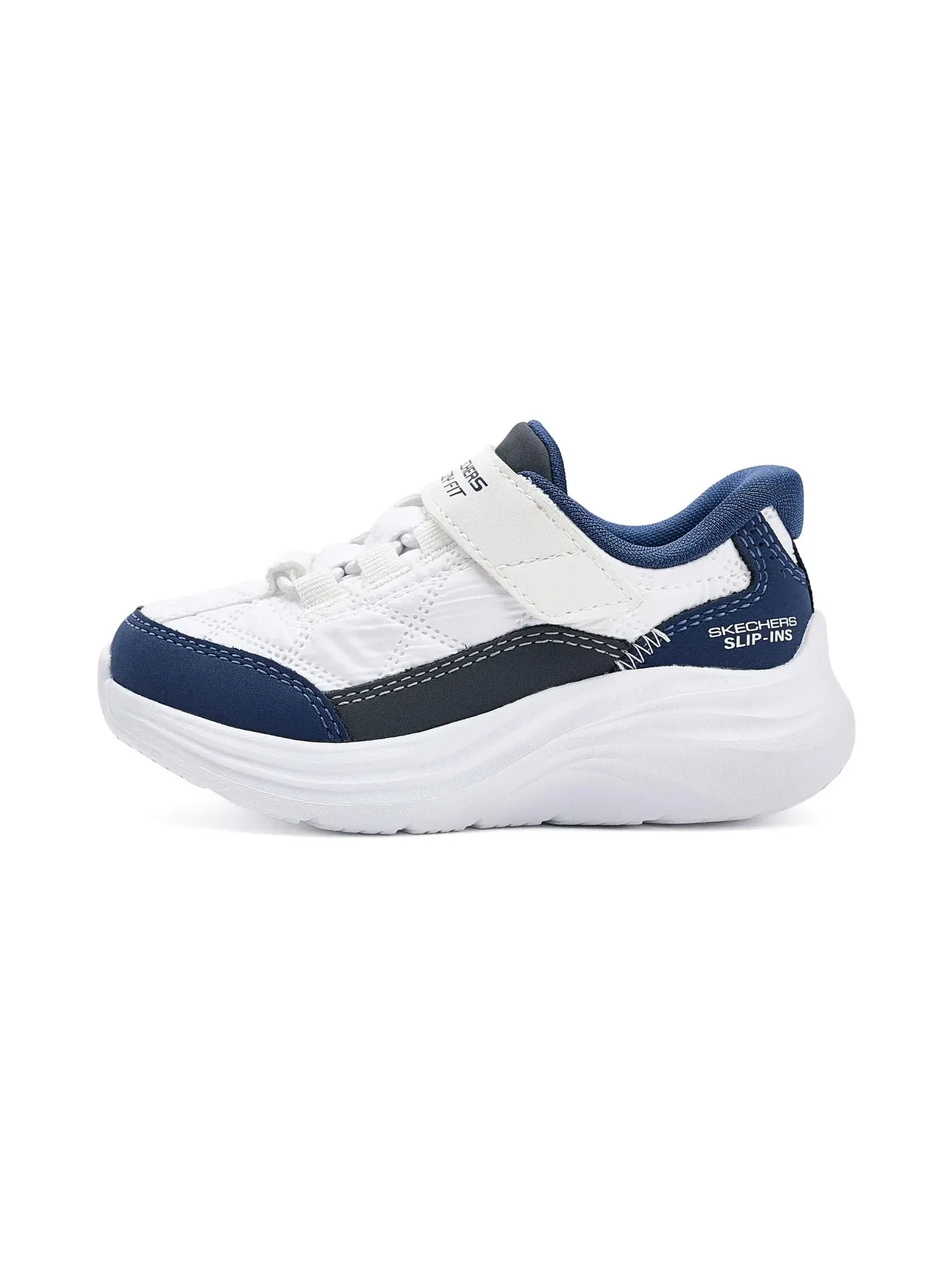 Кроссовки Hands-Free Slip-Ins-Comfy Sprints 404210N (для малышей) Skechers Kids — изображение 4 из 4, белый/темно-синий