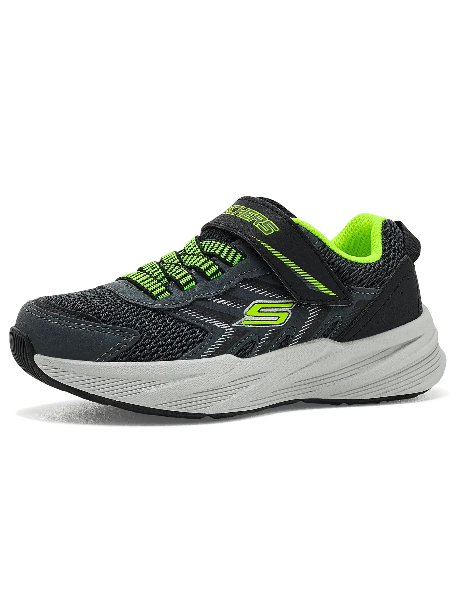 Кроссовки Microspec Tread 404115L (для маленьких и больших детей) Skechers Kids — изображение 1 из 4, темно-серый/синий
