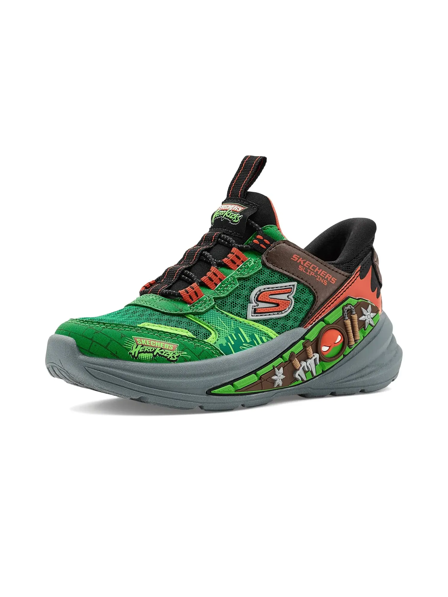 Кроссовки Hands Free Slip-Ins-Hyper-Quest-Where's My 404212L (для маленьких и больших детей) Skechers Kids, зеленый/мульти