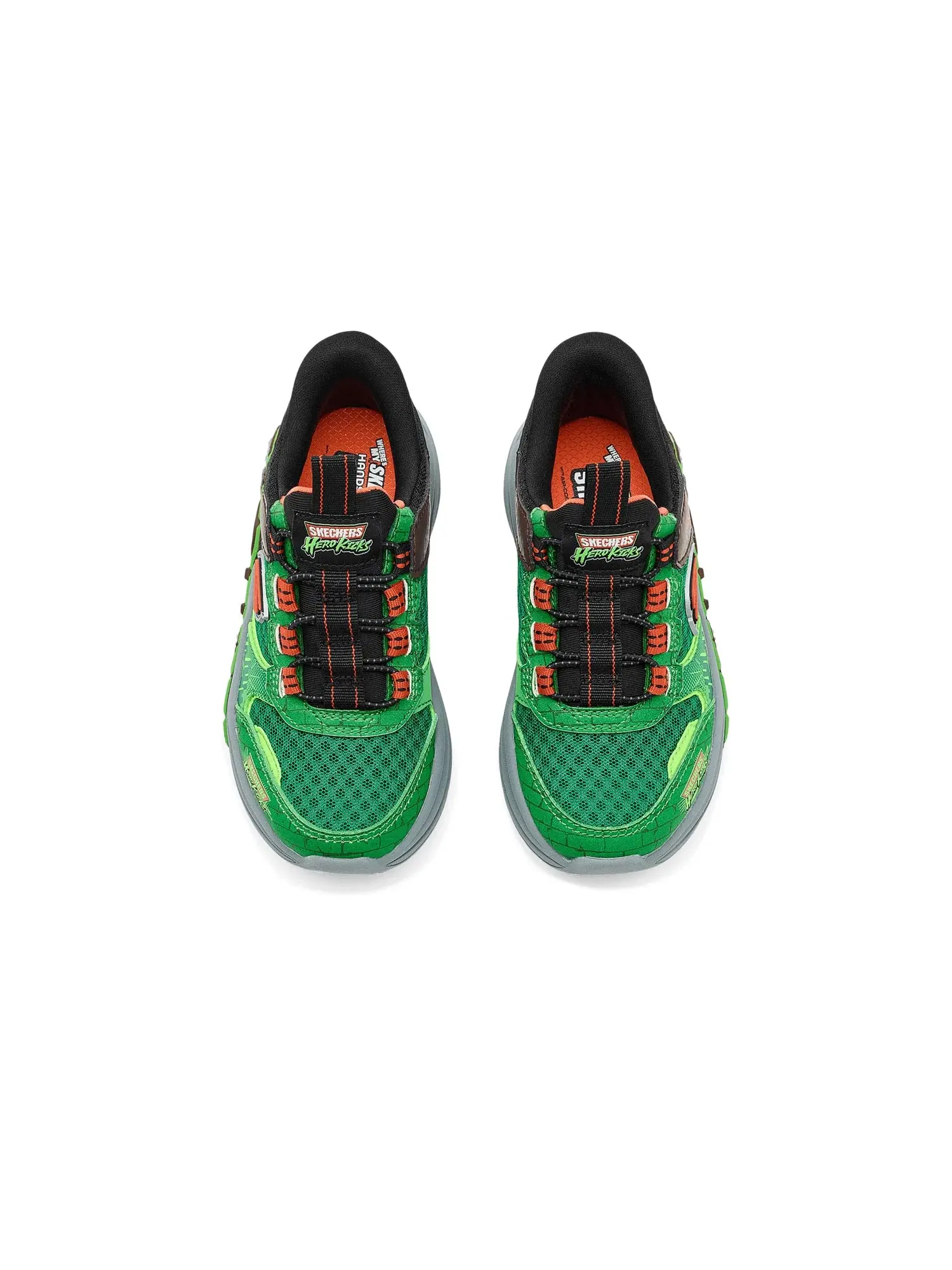 Кроссовки Hands Free Slip-Ins-Hyper-Quest-Where's My 404212L (для маленьких и больших детей) Skechers Kids, зеленый/мульти