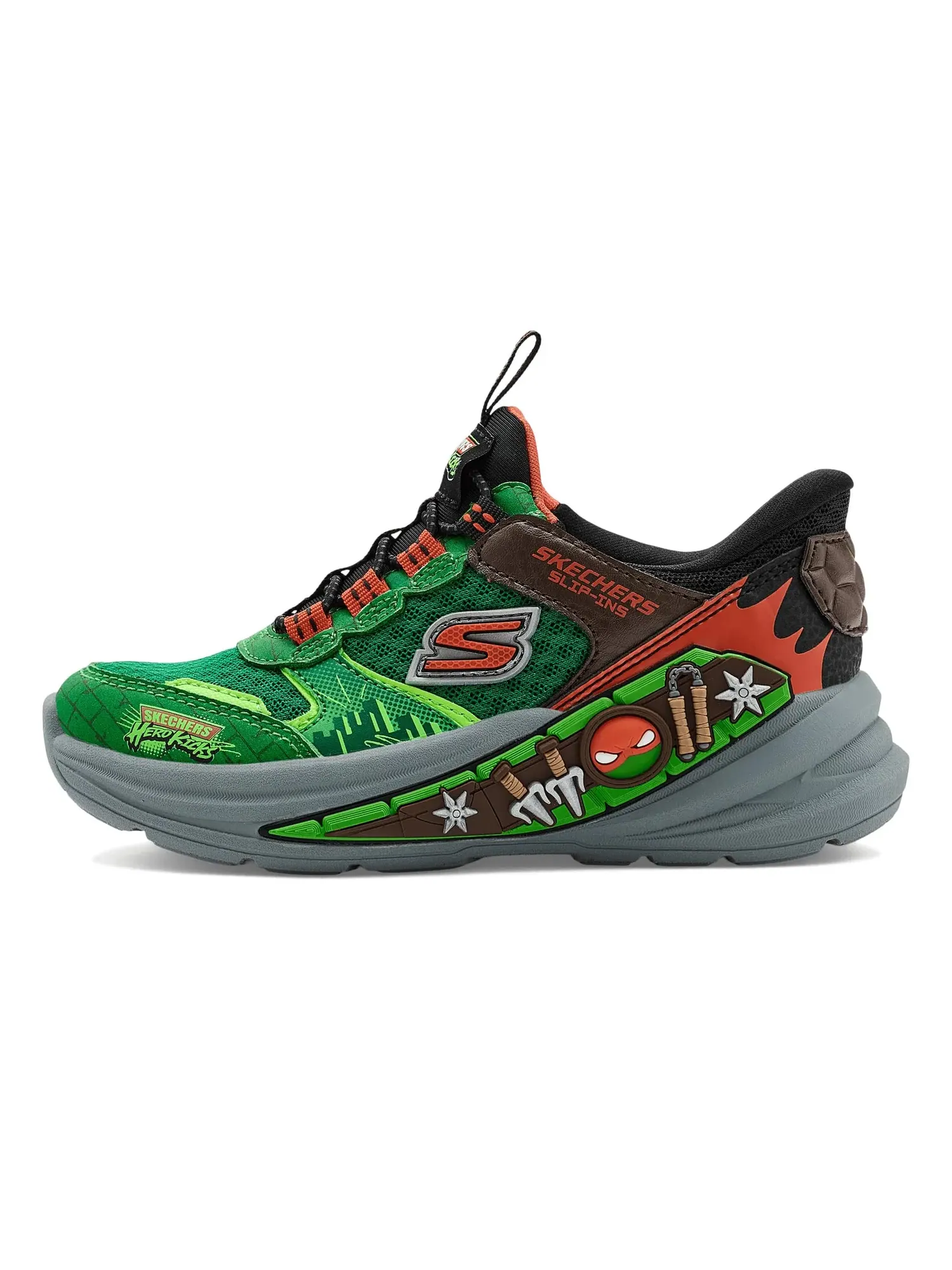 Кроссовки Hands Free Slip-Ins-Hyper-Quest-Where's My 404212L (для маленьких и больших детей) Skechers Kids, зеленый/мульти