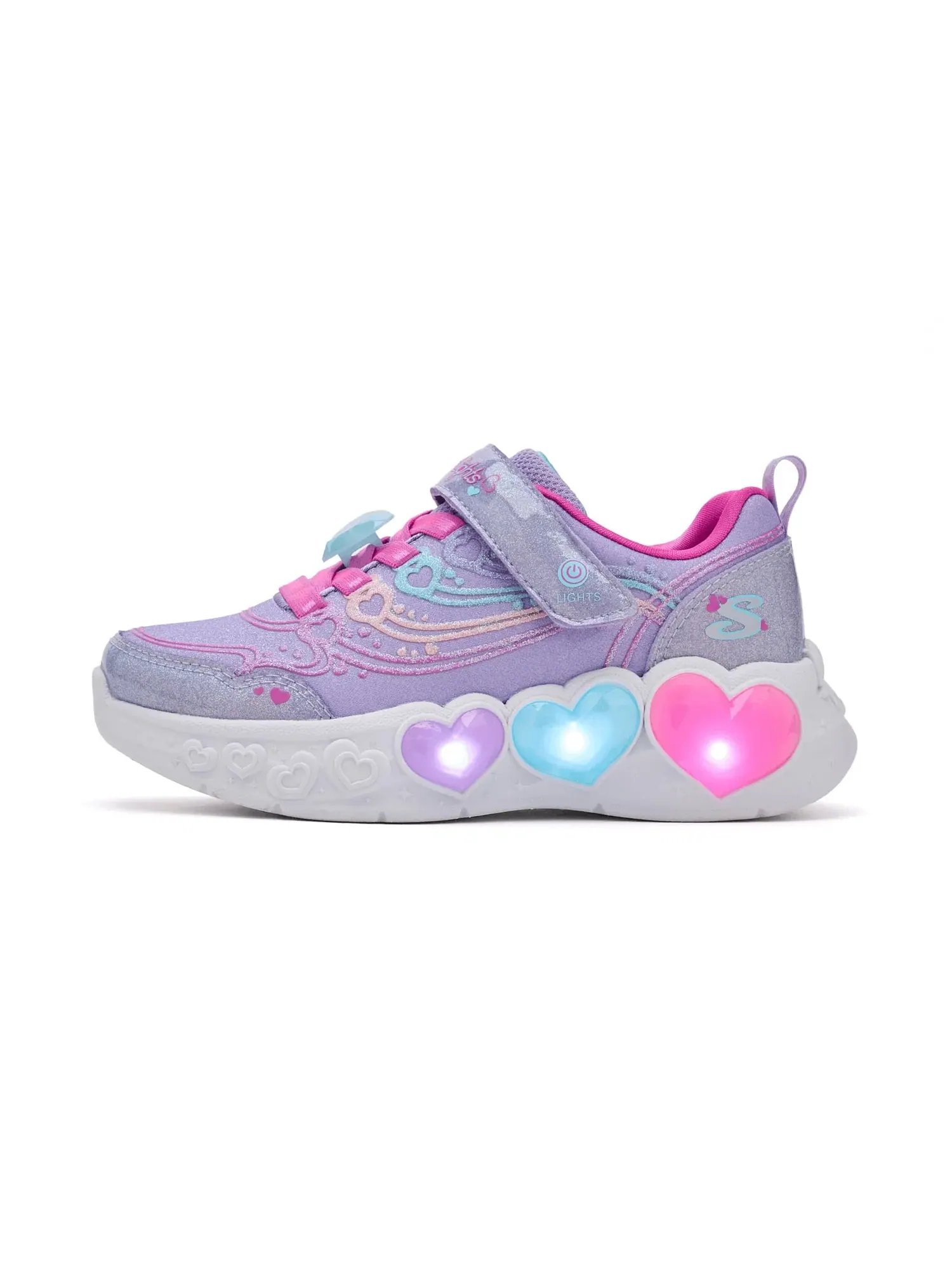 Кроссовки Enchanted Heart Lights 303266L (для маленьких и больших детей) Skechers Kids — изображение 4 из 4, мульти