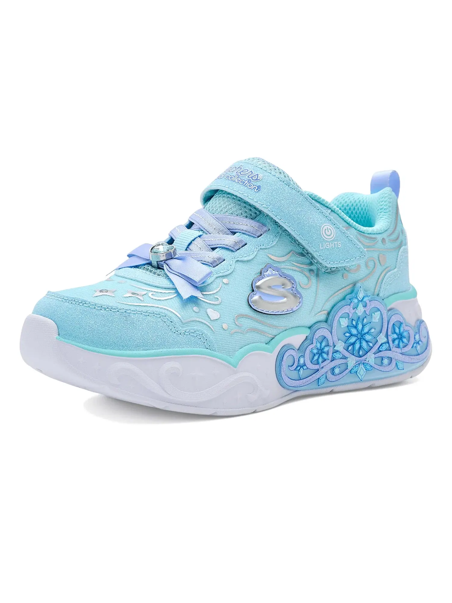 Кроссовки Lights-Princess Steps 303732L (для маленьких и больших детей) Skechers Kids — изображение 1 из 4, светлый синий