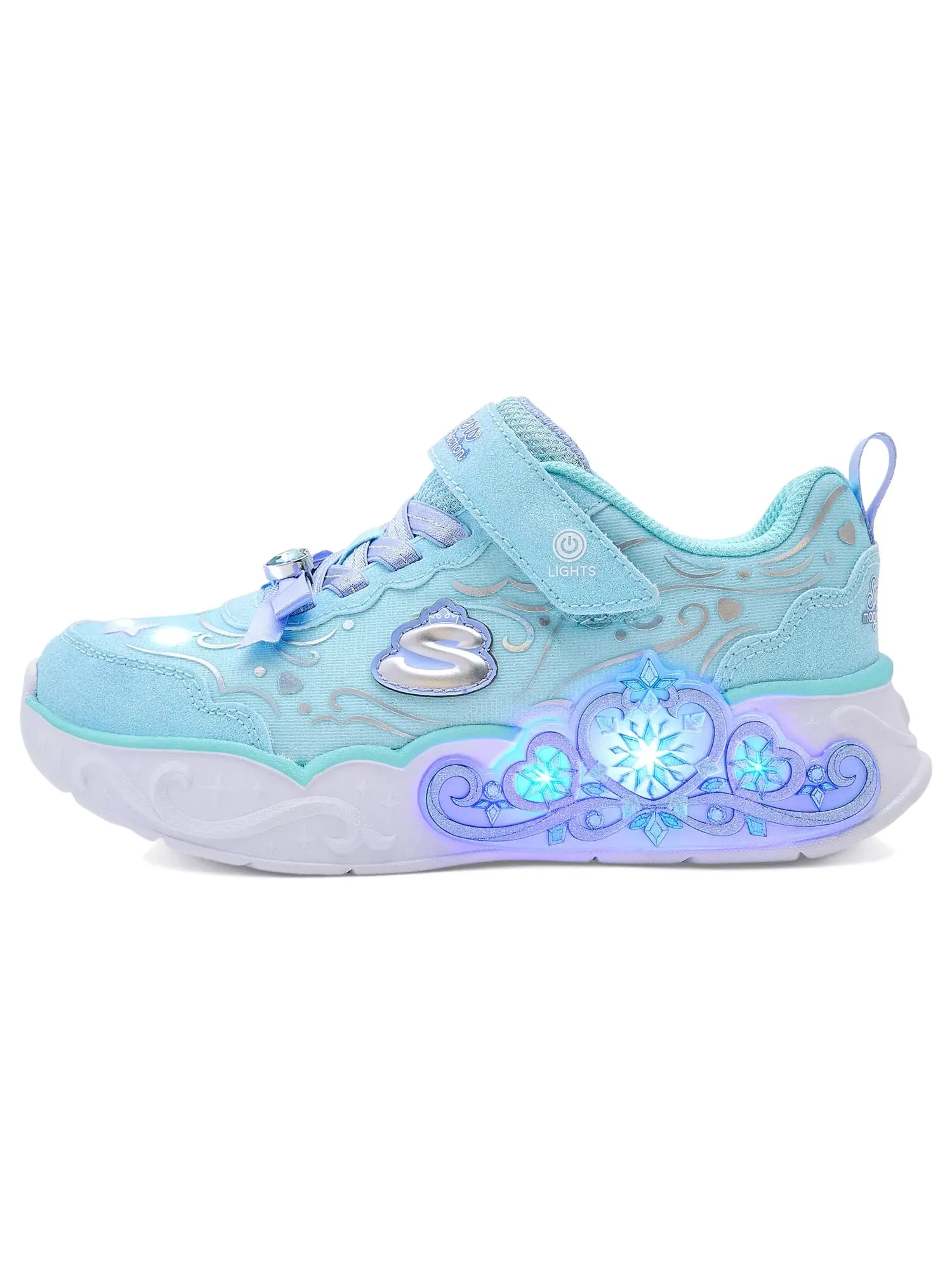 Кроссовки Lights-Princess Steps 303732L (для маленьких и больших детей) Skechers Kids — изображение 4 из 4, светлый синий