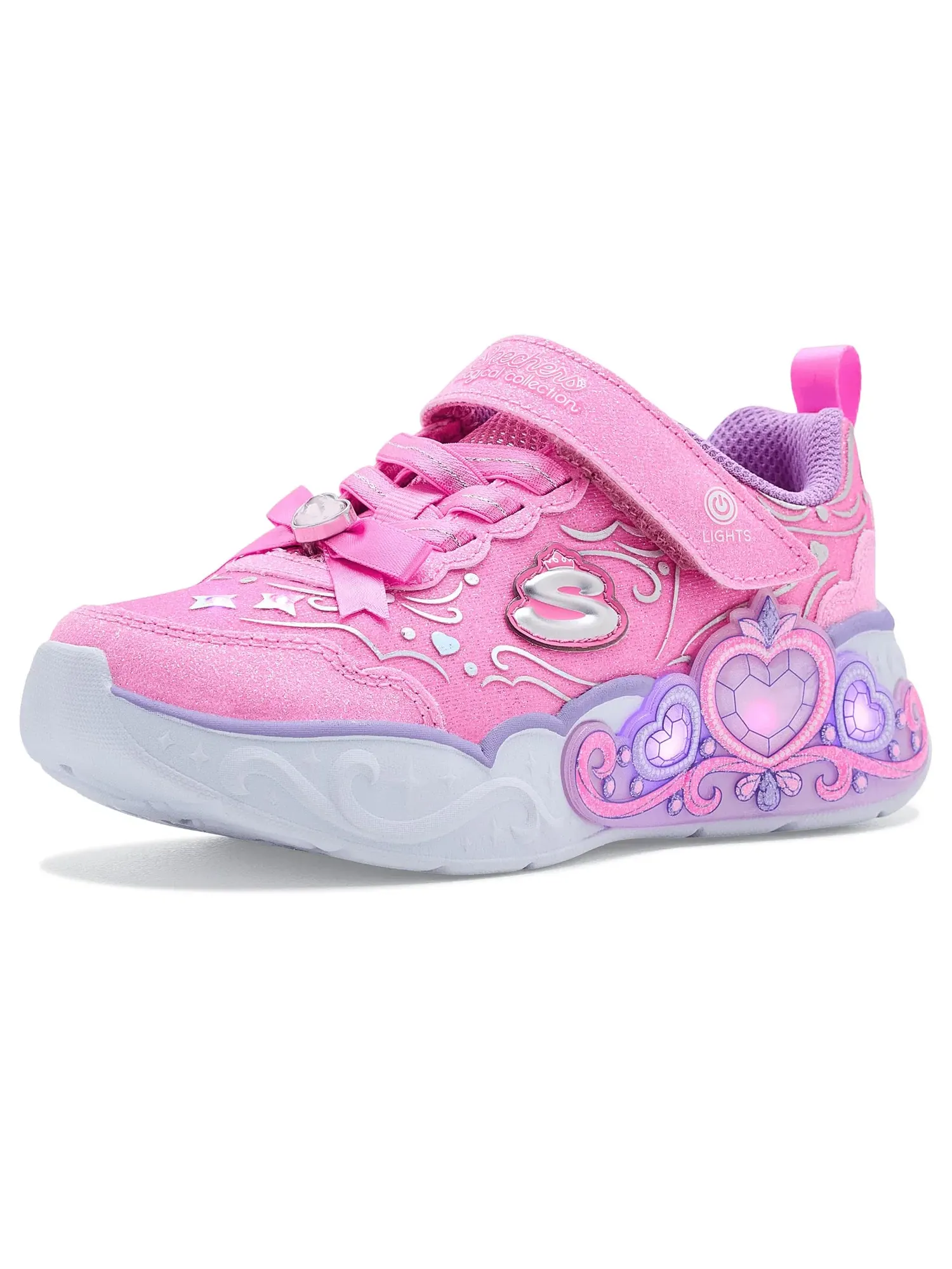 Кроссовки Lights-Princess Steps 303732L (для маленьких и больших детей) Skechers Kids — изображение 1 из 4, розовый