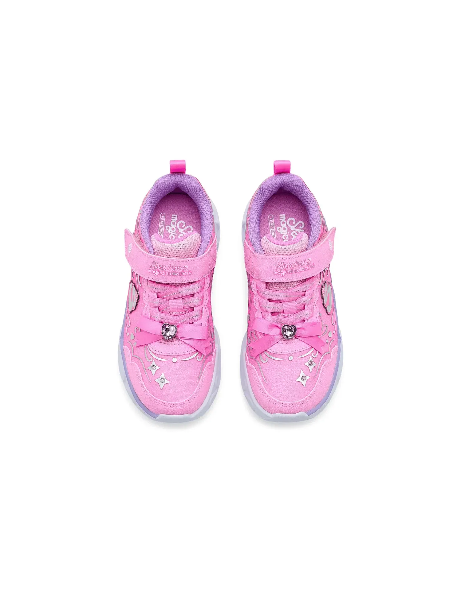 Кроссовки Lights-Princess Steps 303732L (для маленьких и больших детей) Skechers Kids — изображение 2 из 4, розовый