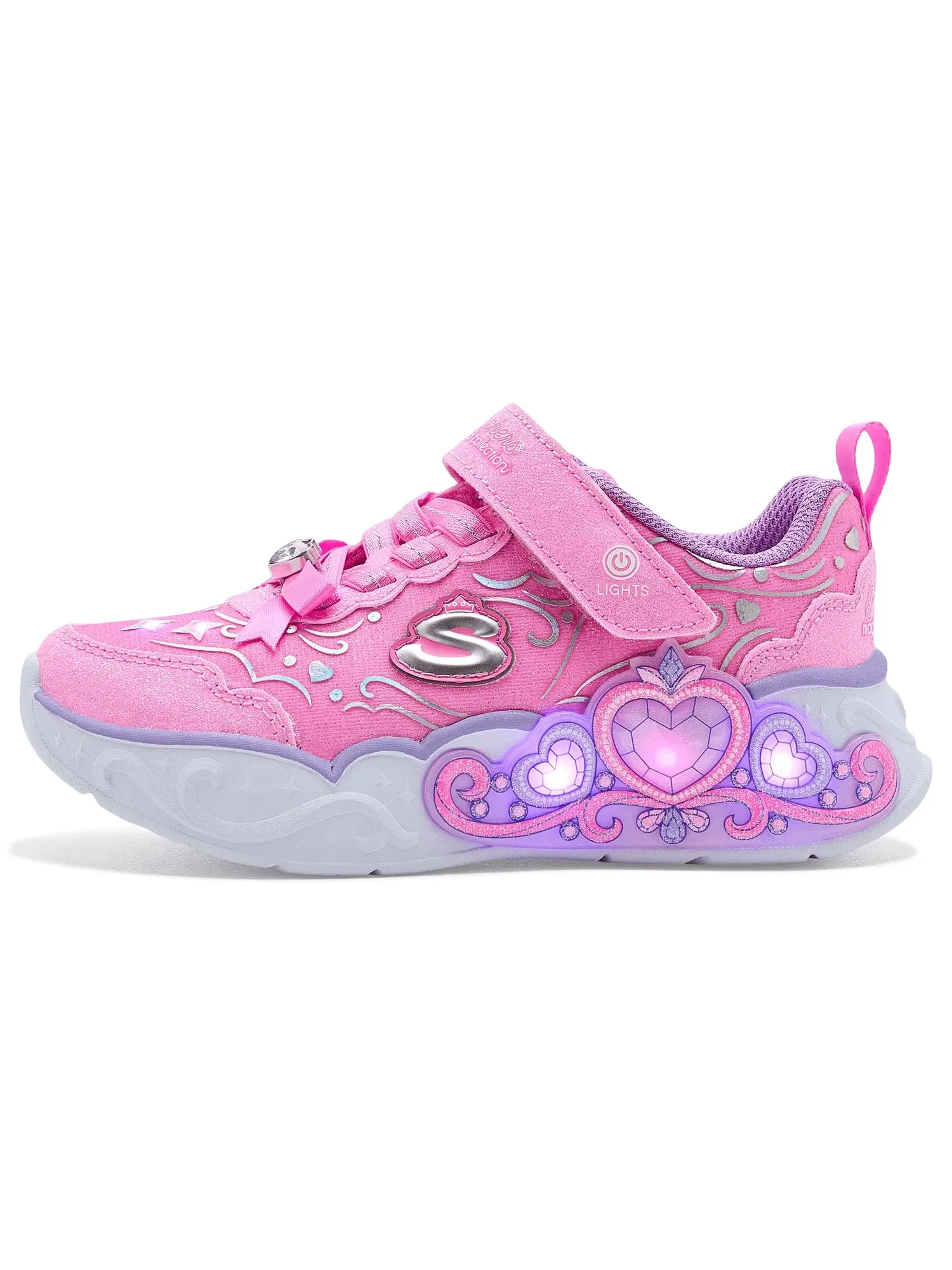 Кроссовки Lights-Princess Steps 303732L (для маленьких и больших детей) Skechers Kids — изображение 4 из 4, розовый