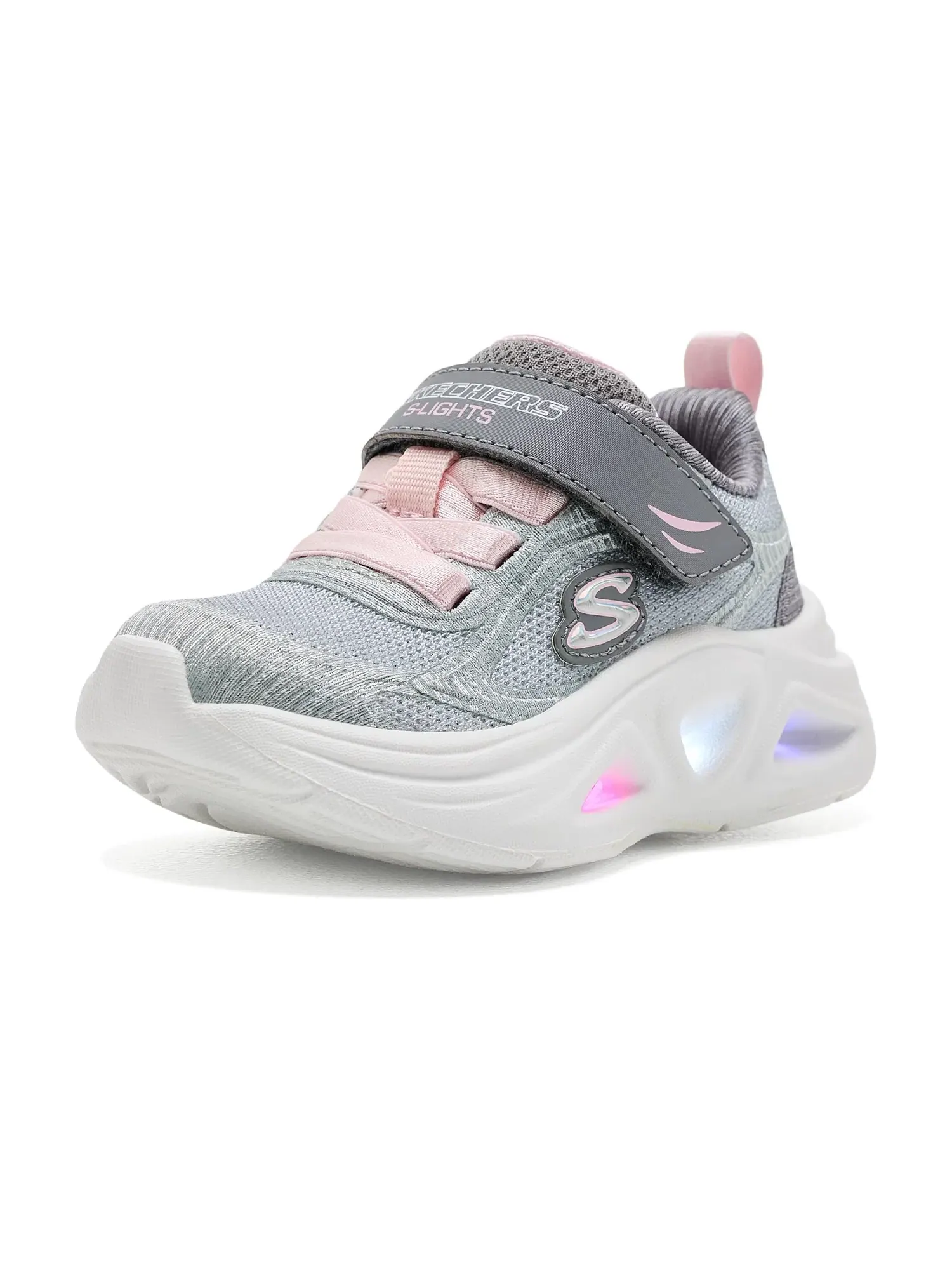 Кроссовки Sola Glow 2.0 - Dazzle Steps 303729N (для малышей) Skechers Kids — изображение 1 из 4, светлый серый/мульти