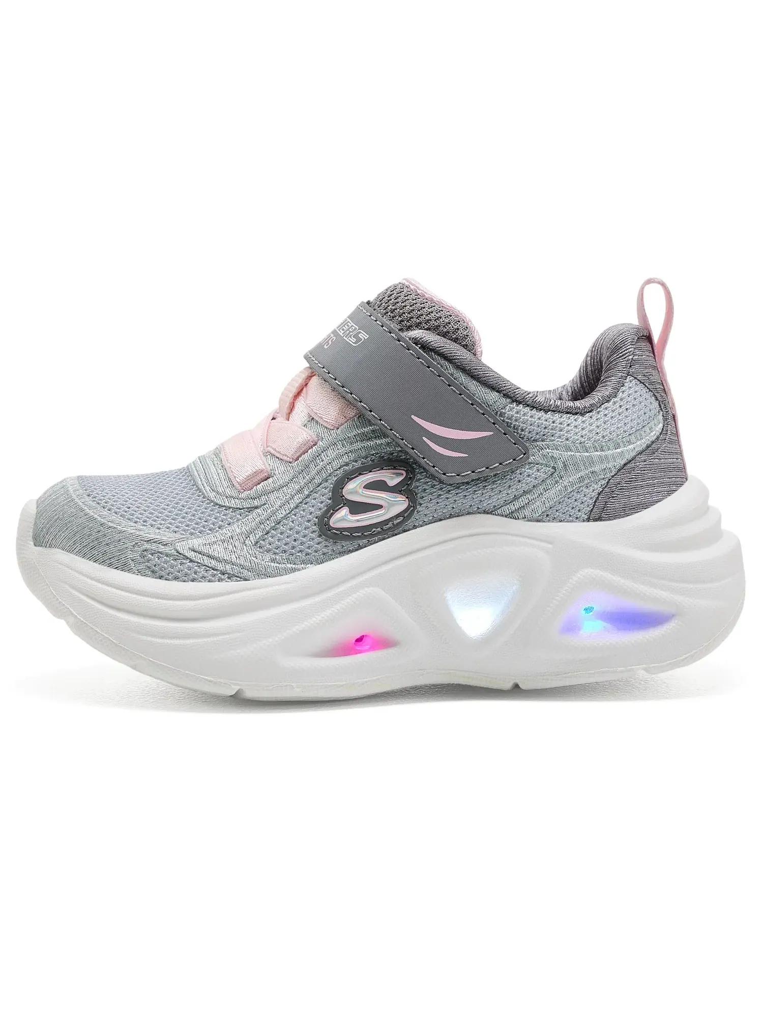 Кроссовки Sola Glow 2.0 - Dazzle Steps 303729N (для малышей) Skechers Kids — изображение 4 из 4, светлый серый/мульти