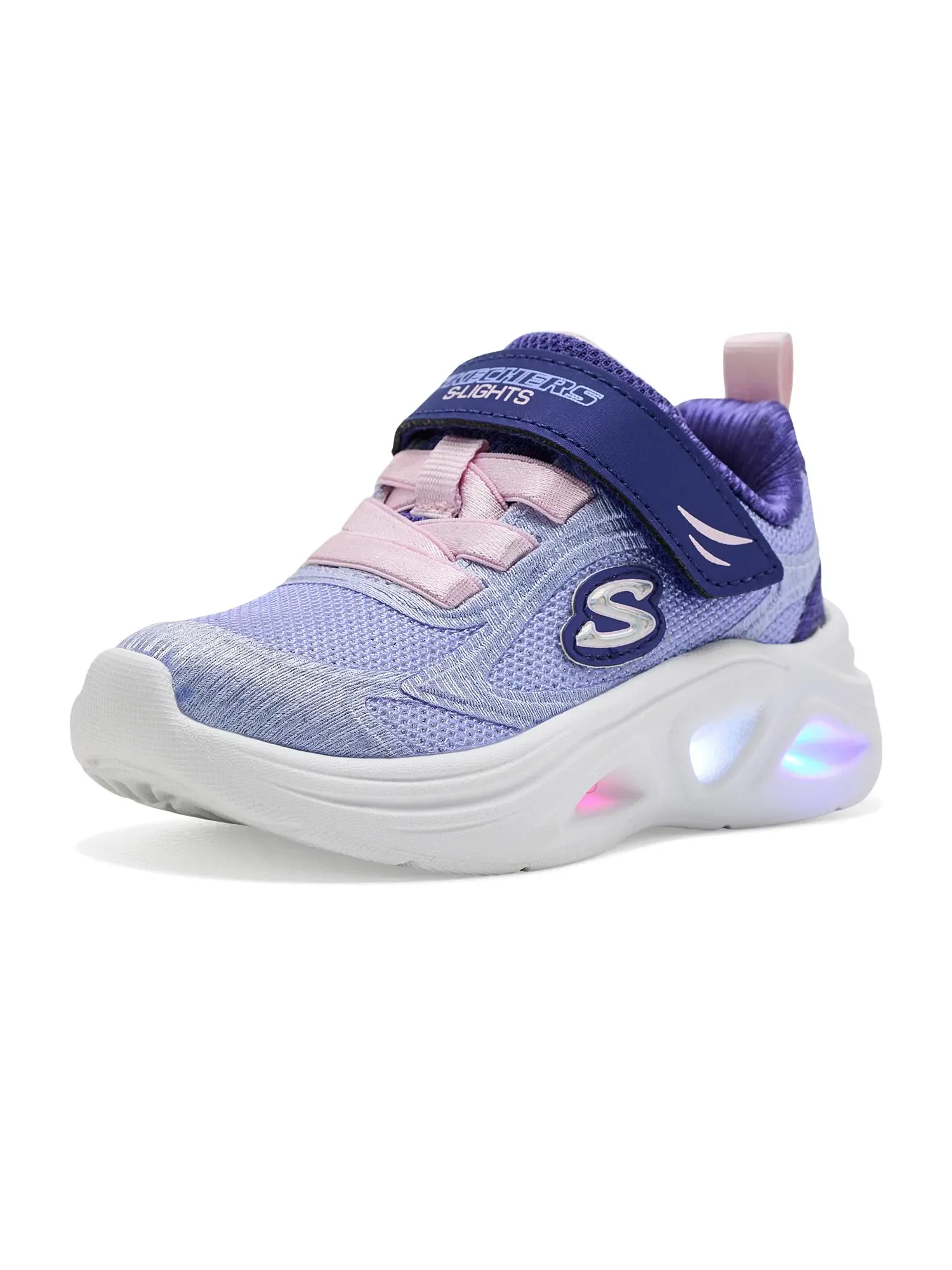 Кроссовки Sola Glow 2.0 - Dazzle Steps 303729N (для малышей) Skechers Kids — изображение 1 из 4, темно-синий/розовый