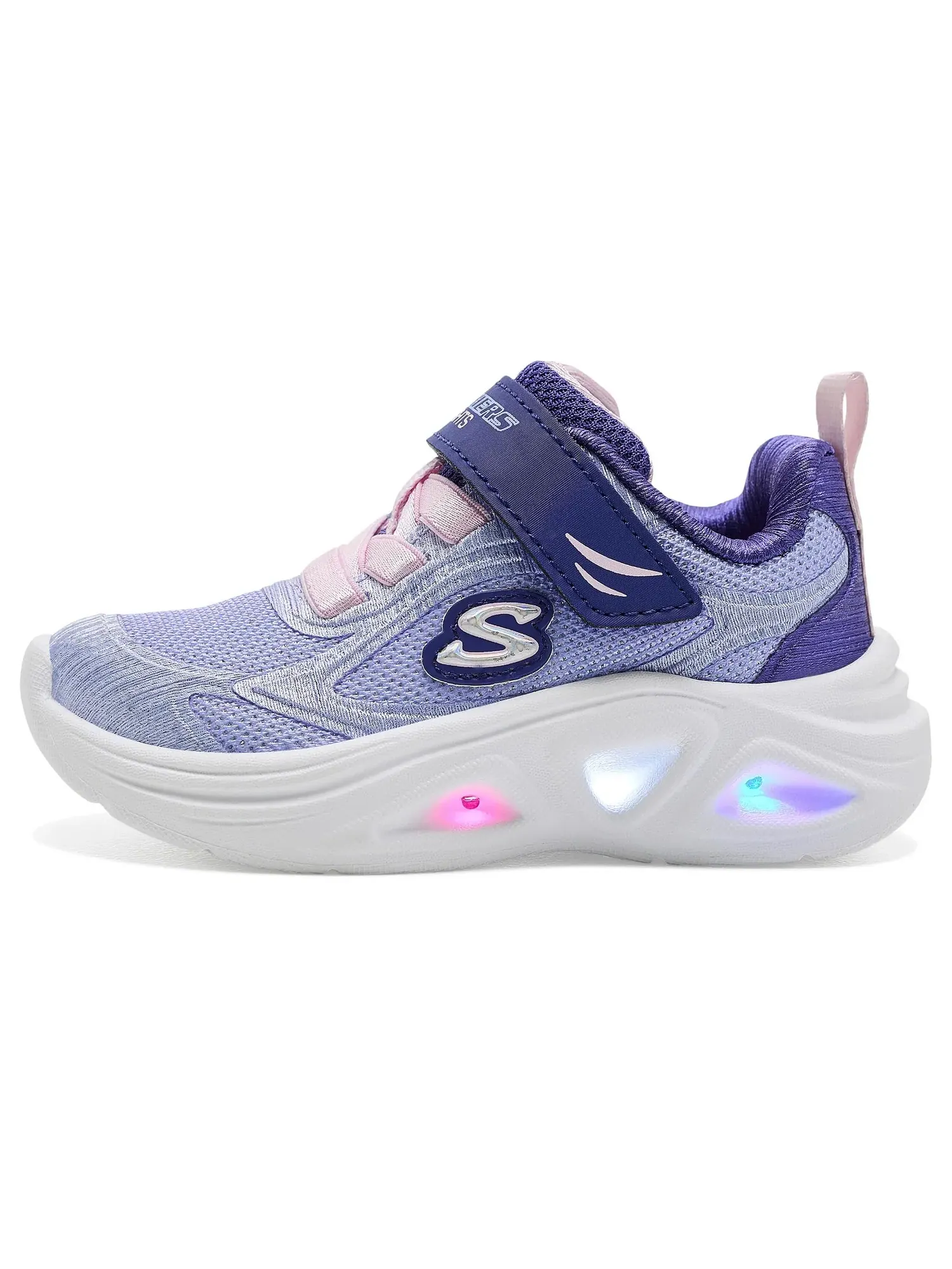 Кроссовки Sola Glow 2.0 - Dazzle Steps 303729N (для малышей) Skechers Kids — изображение 4 из 4, темно-синий/розовый