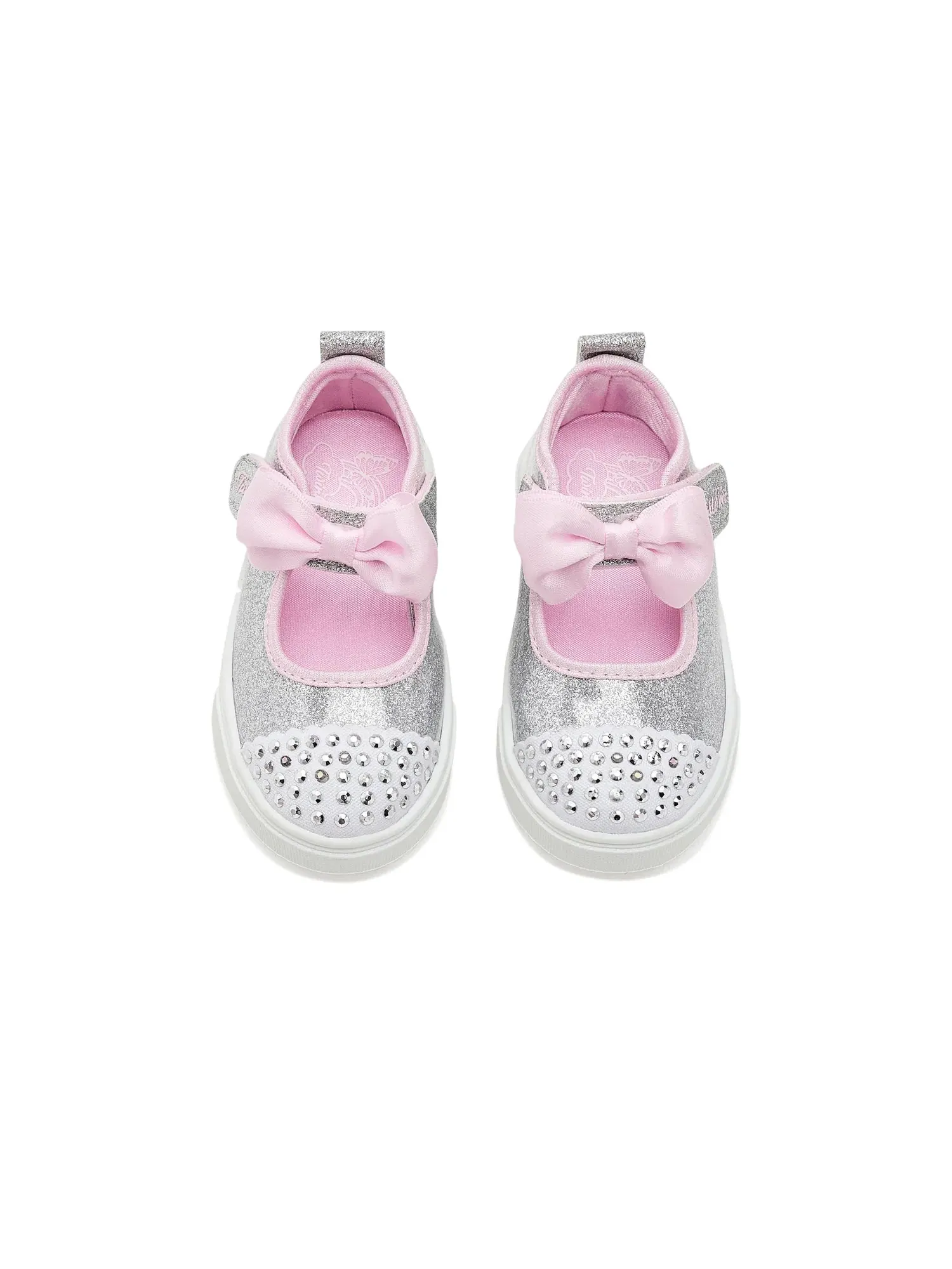 Кроссовки Twinkle Sparks - Precious Jane 314467N (для малышей) Skechers Kids — изображение 2 из 4, серебряный
