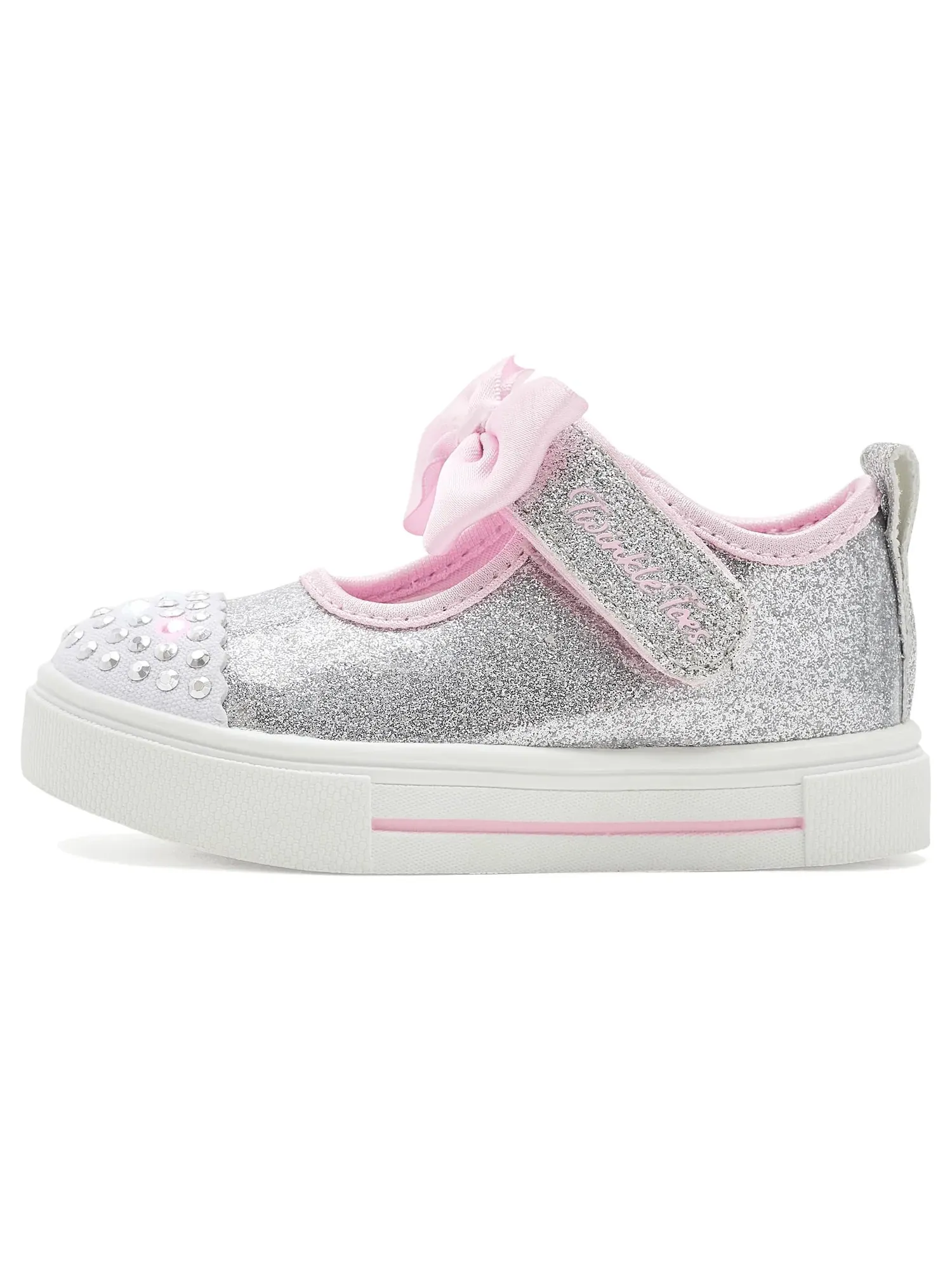 Кроссовки Twinkle Sparks - Precious Jane 314467N (для малышей) Skechers Kids — изображение 4 из 4, серебряный