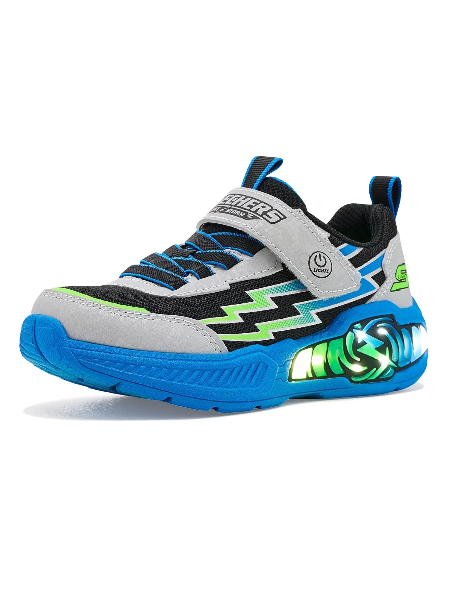 Кроссовки Light Storm 3 400152L (для маленьких и больших детей) Skechers Kids — изображение 1 из 4, серебристый/мульти