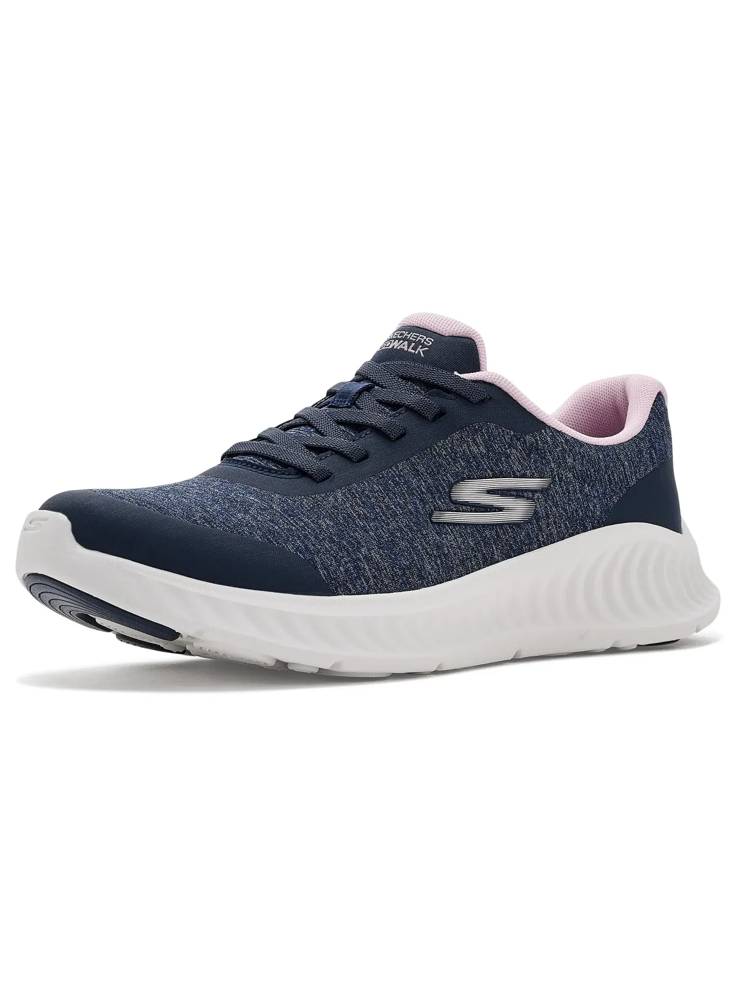 Кроссовки Go Walk Now Heather Skechers Performance — изображение 1 из 4, темно-синий/розовый