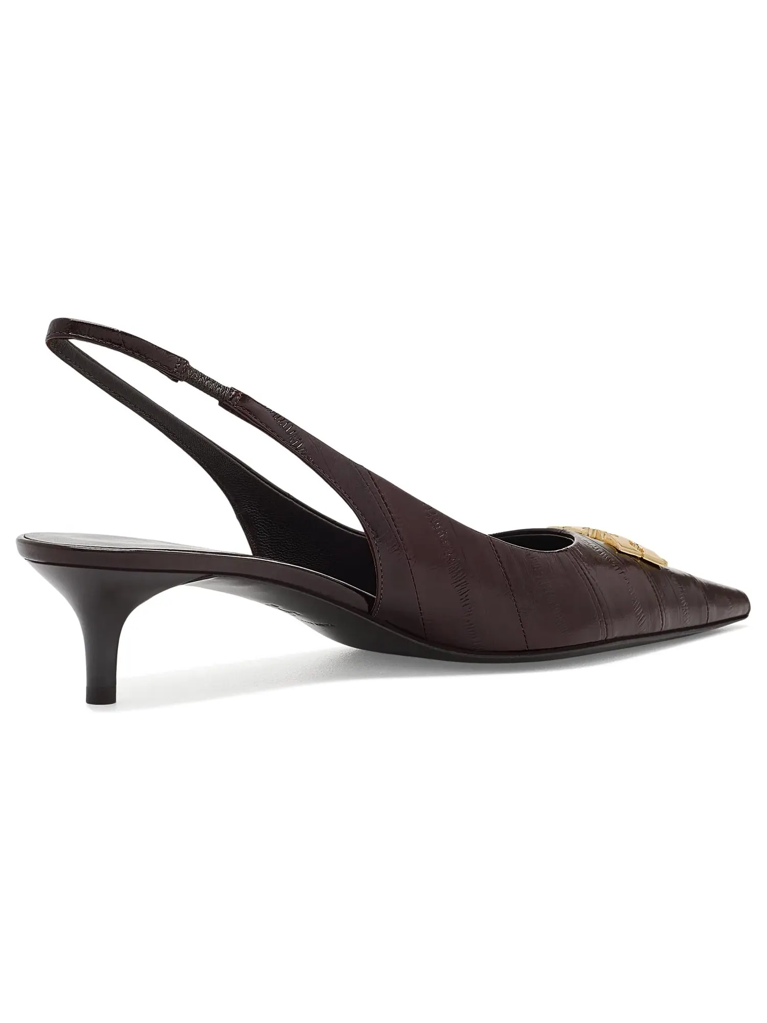 Туфли-слингбэки Charlie Slingback 45mm Tory Burch — изображение 3 из 4, темный коричневый