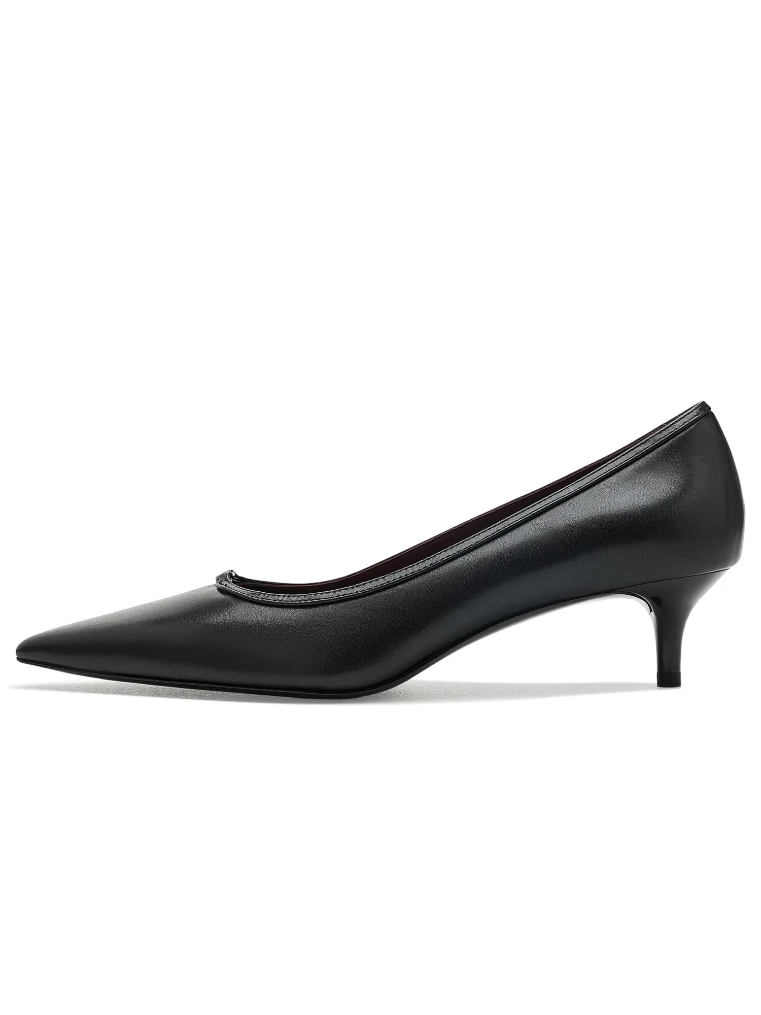 Туфли на низком каблуке Double T Buckle Kitten Heel Pumps 45mm Tory Burch — изображение 4 из 4, черный/черный