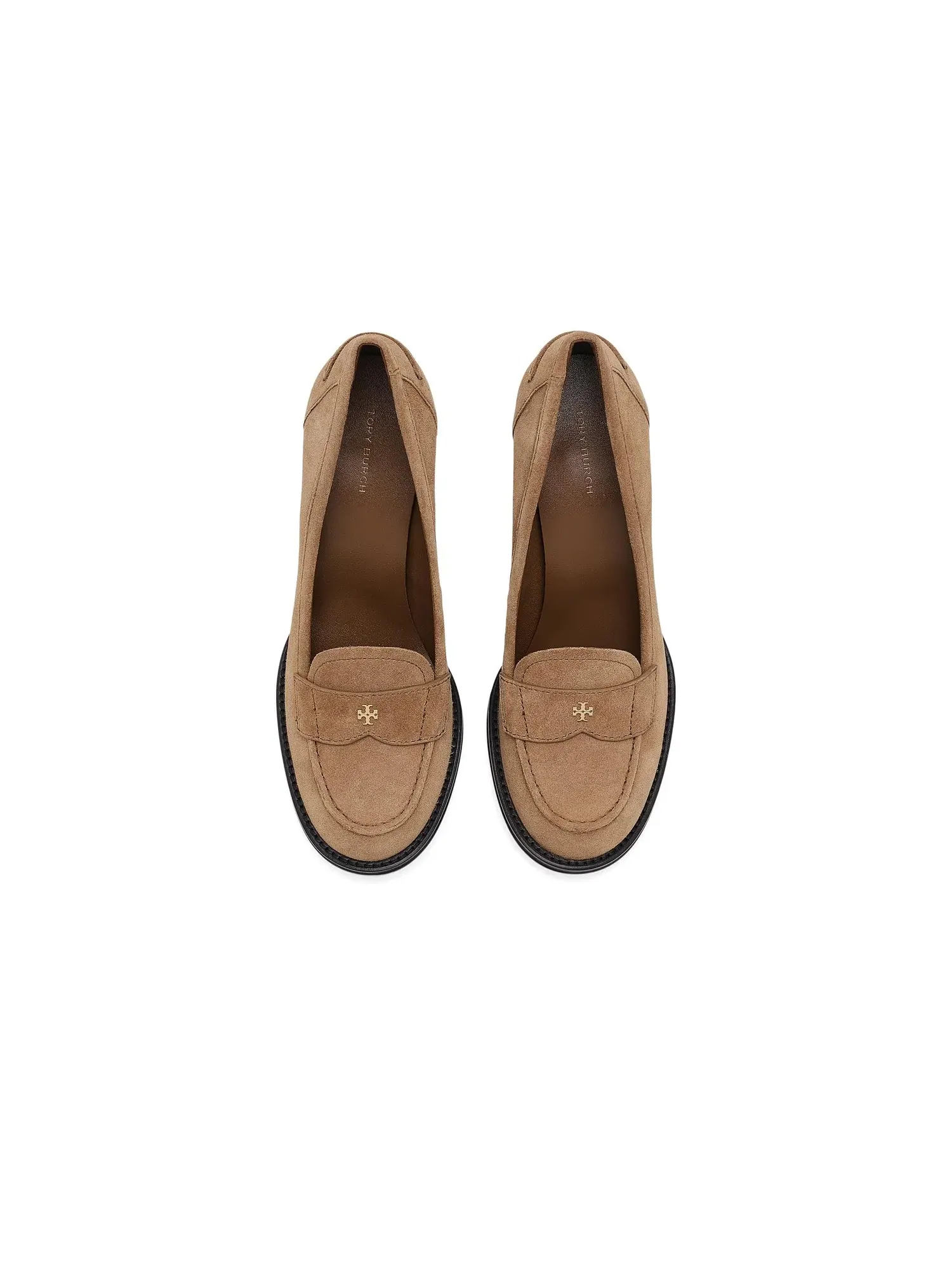 Винтажные лоферы на каблуке 85 мм Tory Burch — изображение 2 из 4, коричневый
