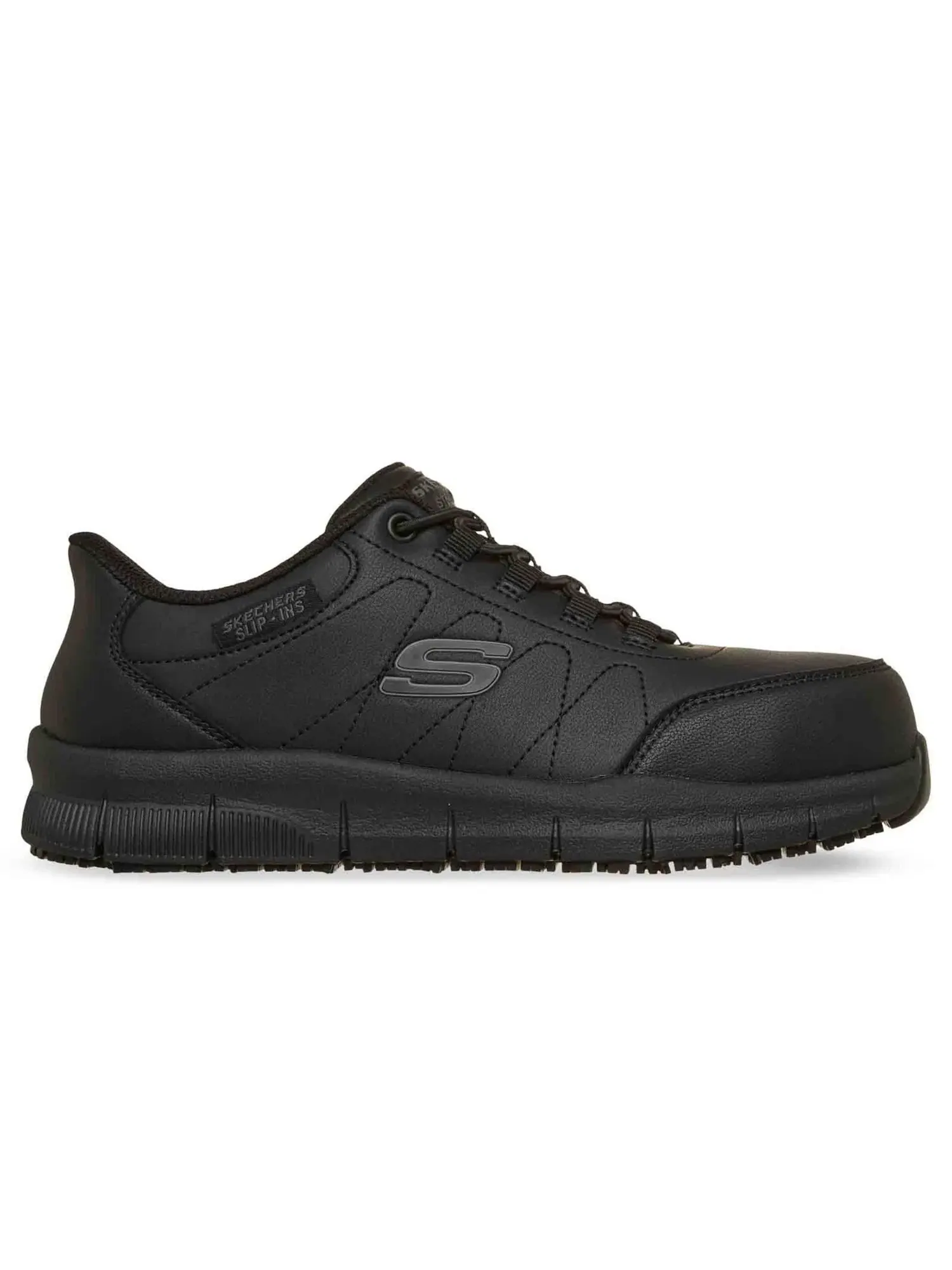 Кроссовки Nampa Alloy Safety Toe Slip-On Skechers Work — изображение 4 из 4, черный