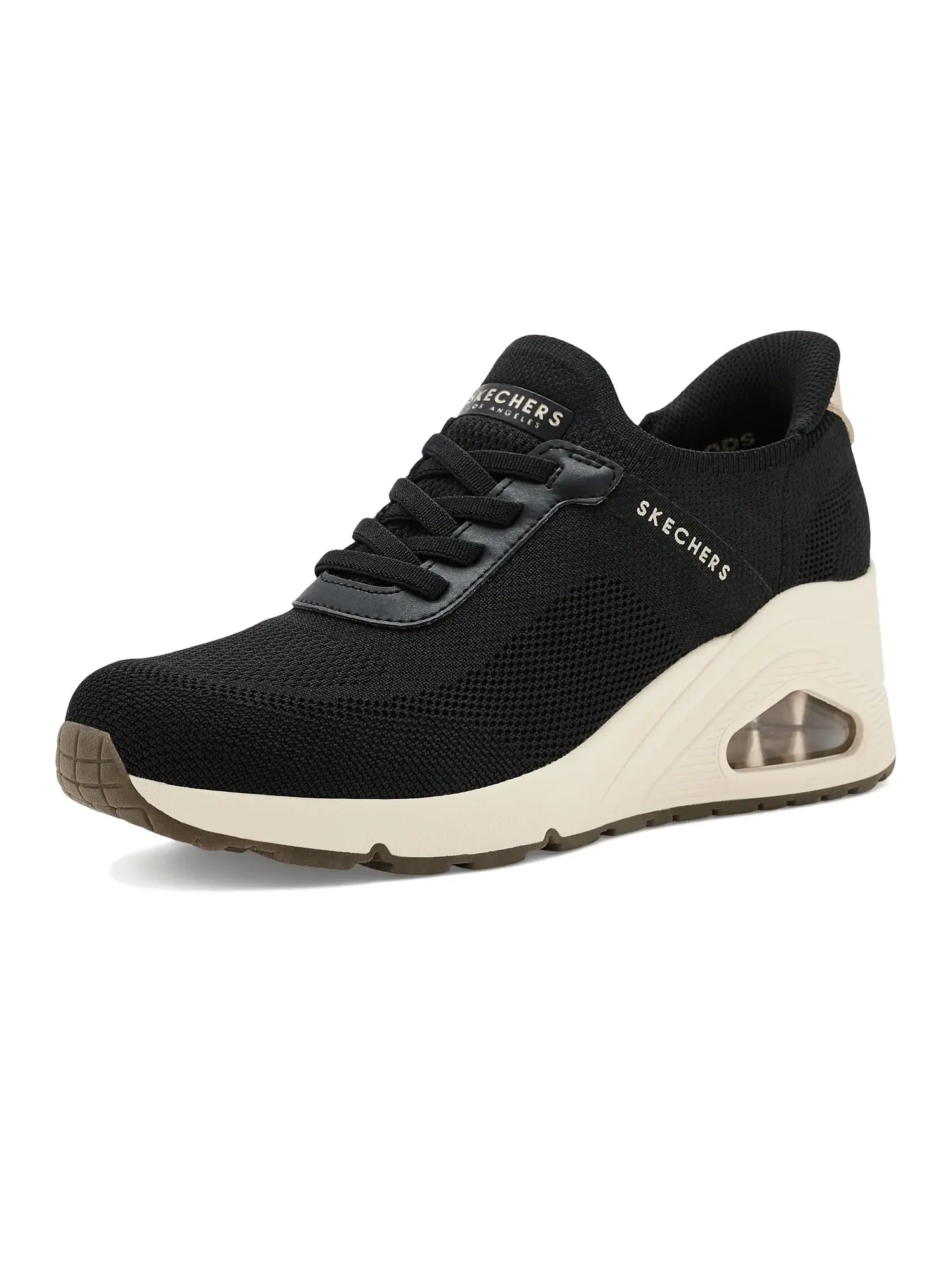 Кроссовки Uno Wedge - Slip N Knit Hands Free Slip-Ins Skechers — изображение 1 из 4, черный