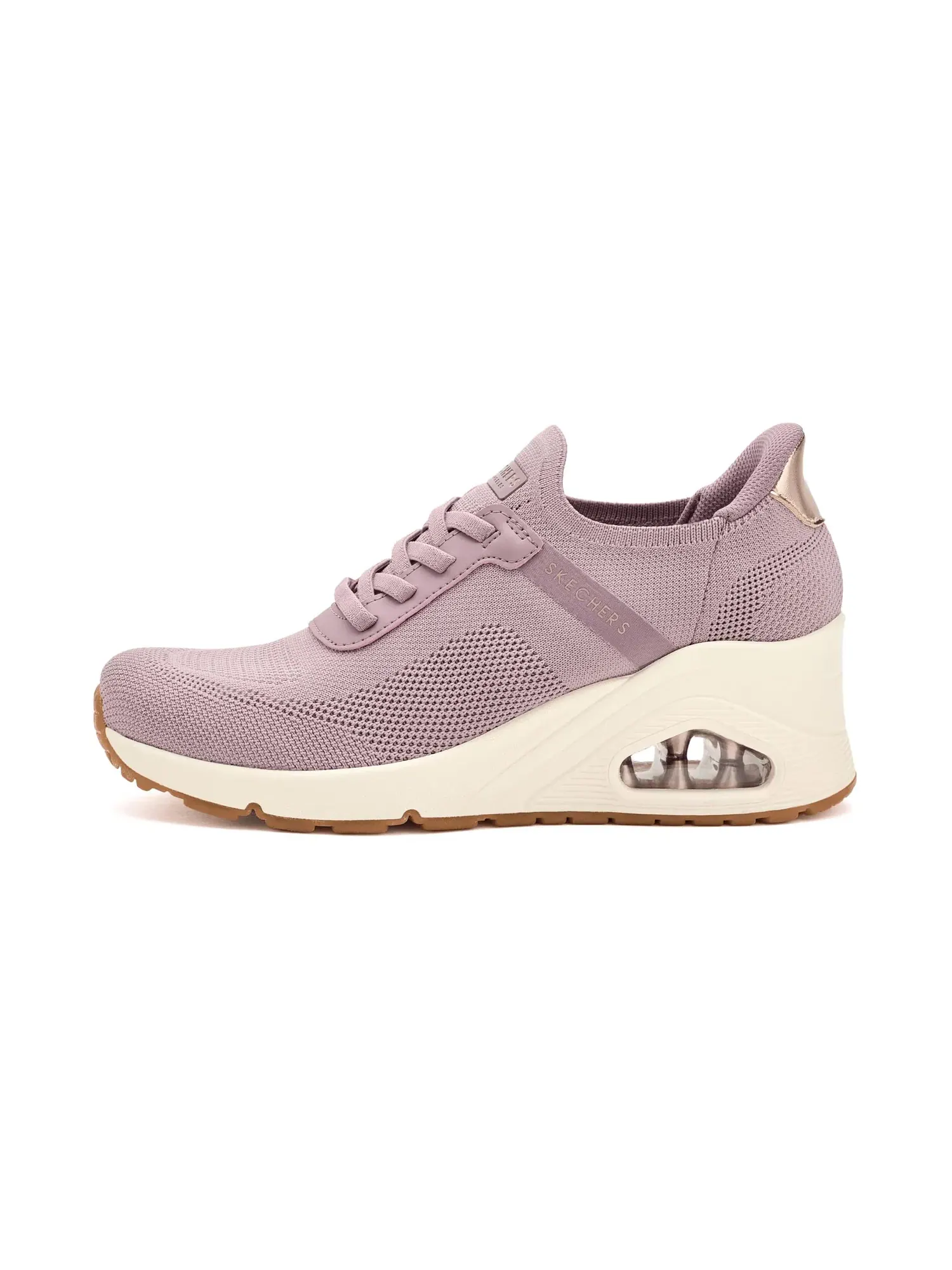 Кроссовки Uno Wedge - Slip N Knit Hands Free Slip-Ins Skechers — изображение 4 из 4, сирень