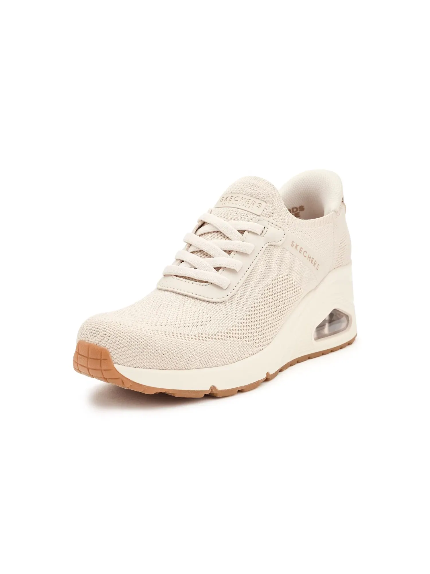 Кроссовки Uno Wedge - Slip N Knit Hands Free Slip-Ins Skechers — изображение 1 из 4, кремовый