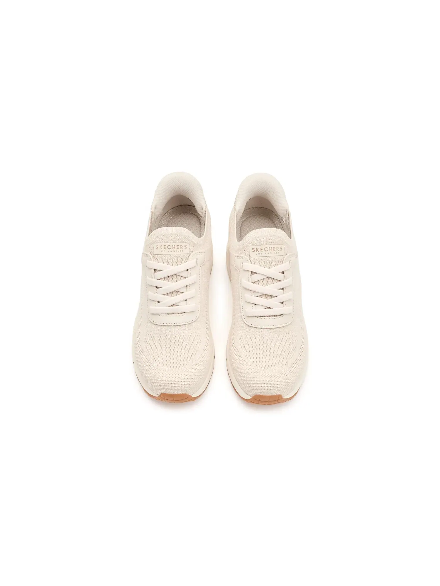 Кроссовки Uno Wedge - Slip N Knit Hands Free Slip-Ins Skechers — изображение 2 из 4, кремовый